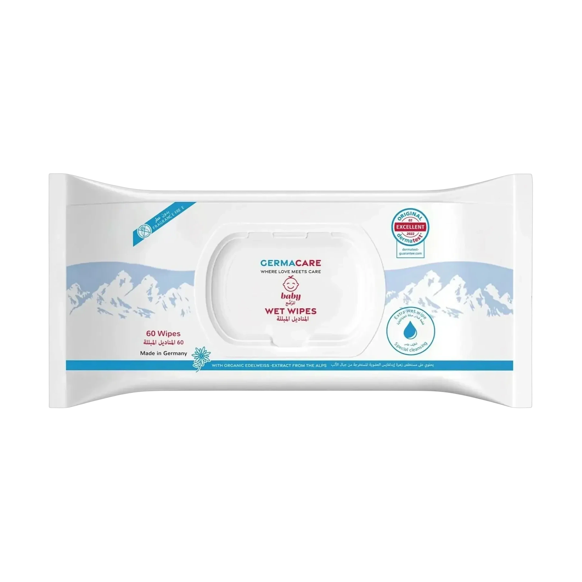 Germacare baby wet wipes 60 pieces gently cleanse delicate skin