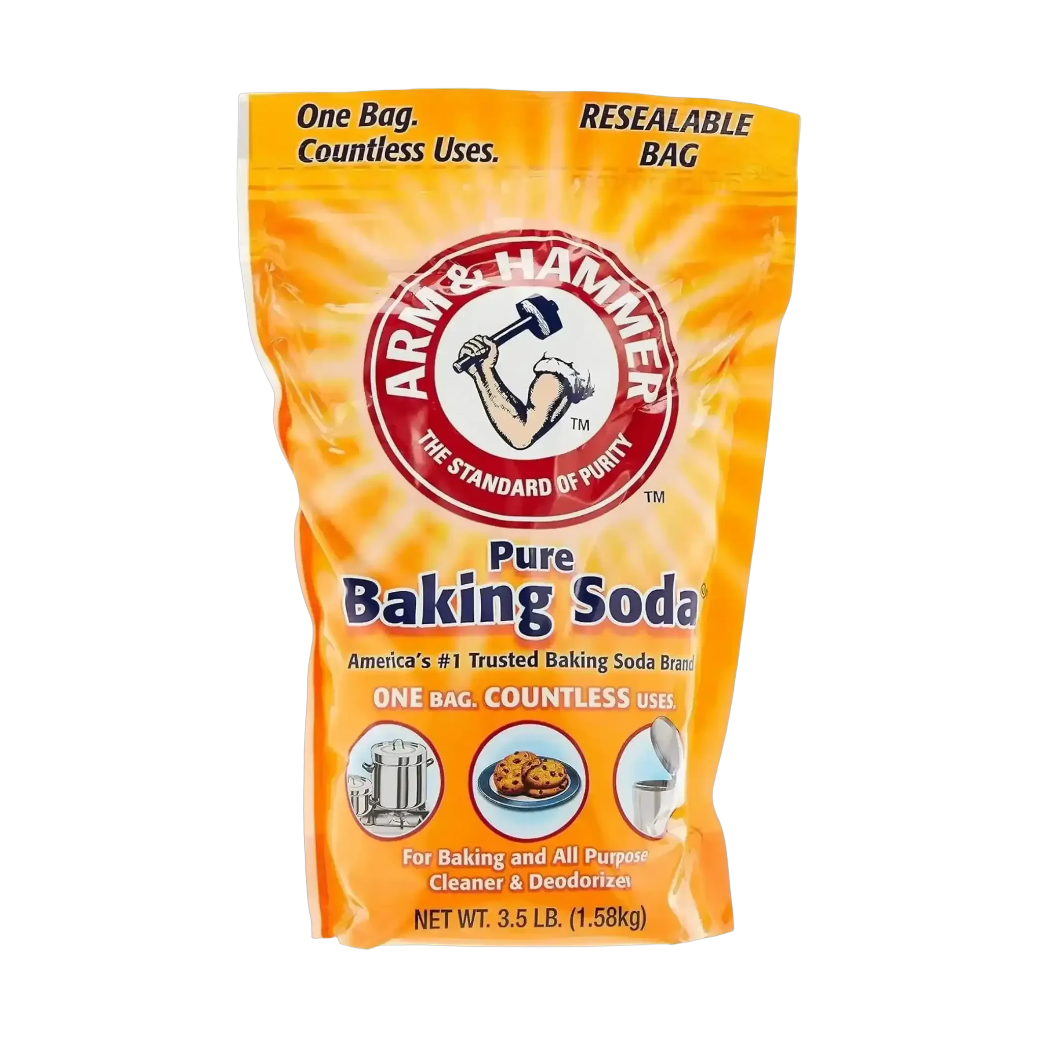 Arm & Hammer Pure Baking Soda in a resealable bag 1.58 kg