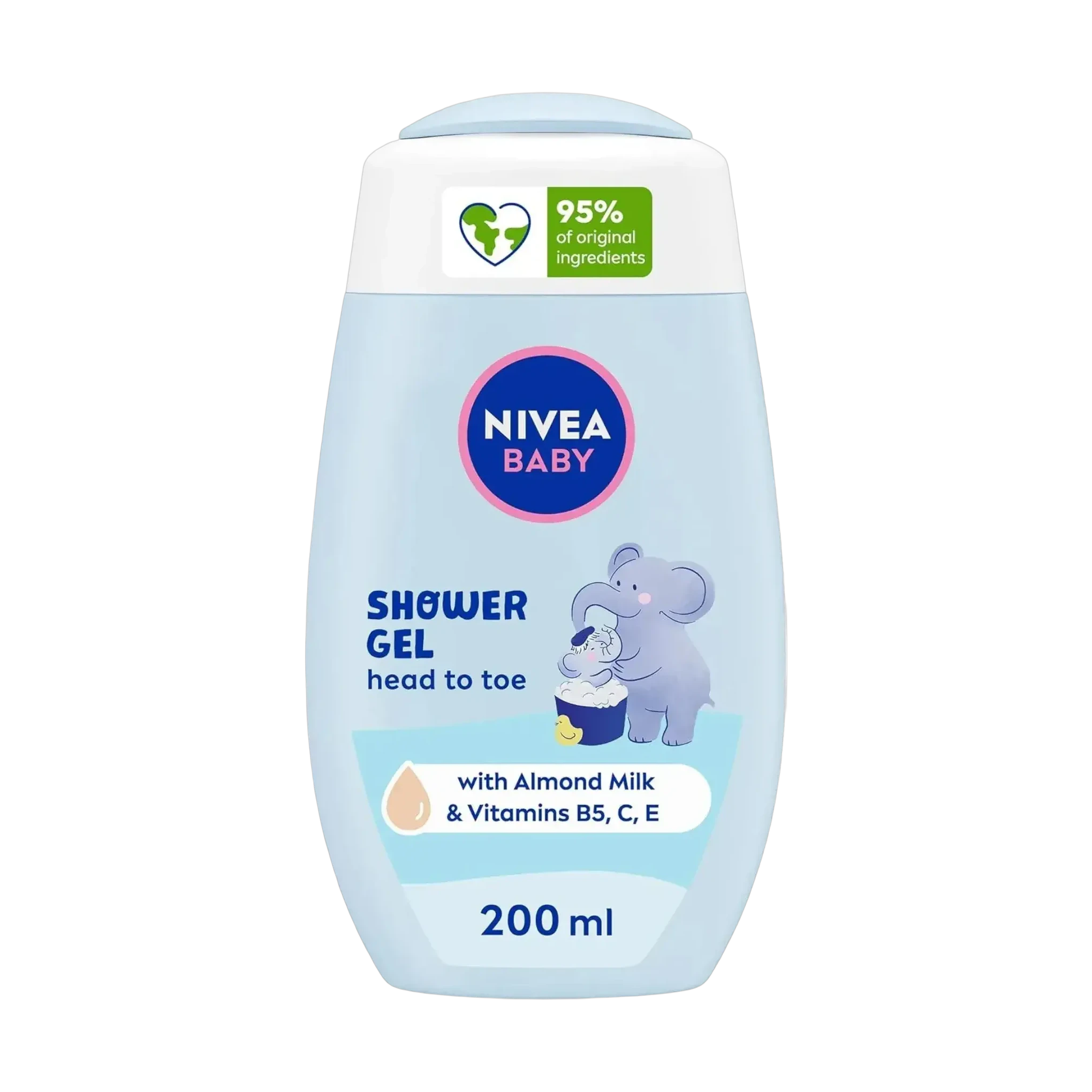 Nivea Baby Head to Toe Shampoo and Bath with almond milk and vitamins 200ml