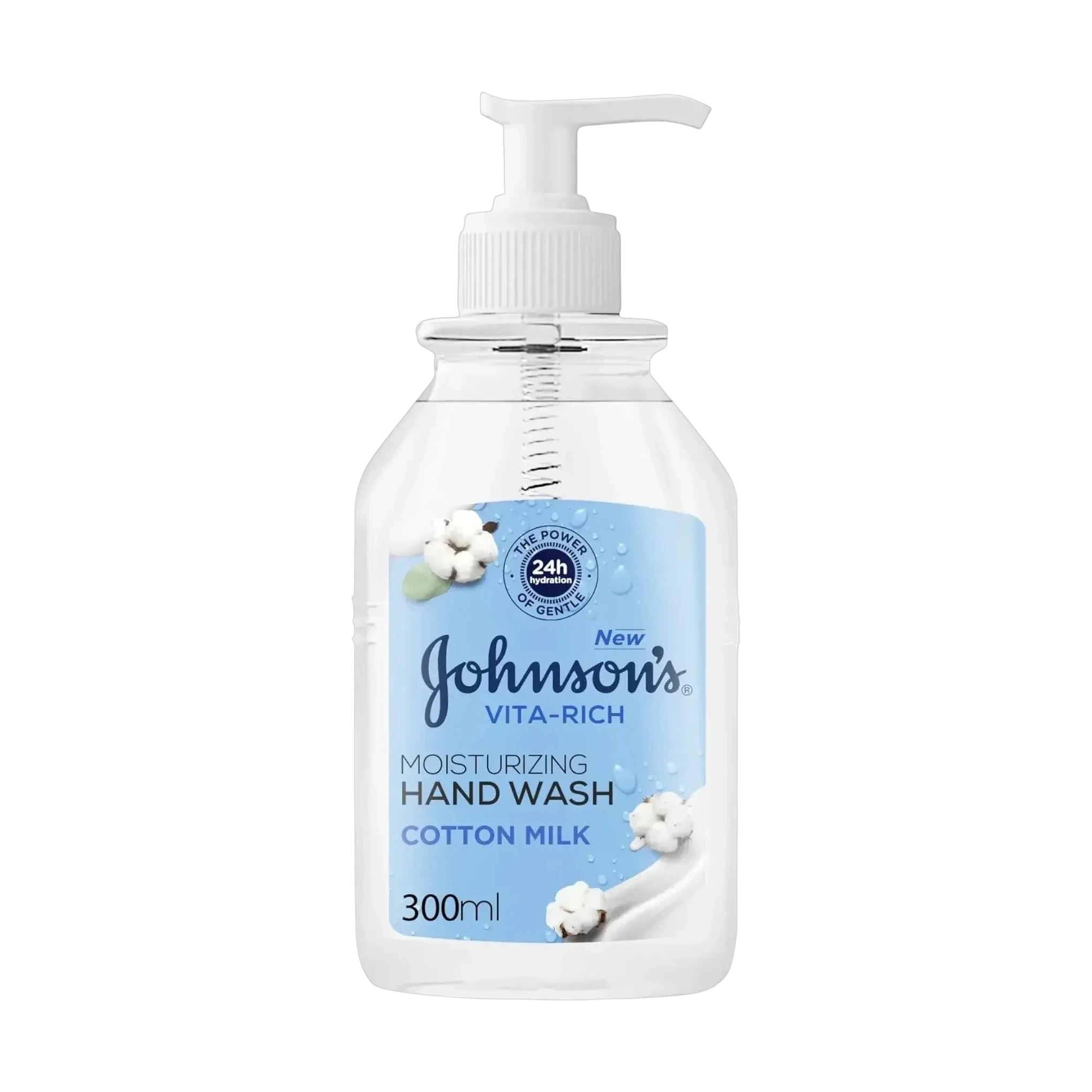 غسول جونسون فيتا رتش المرطب بحليب القطن ينظف اليدين بلطف 300 مل