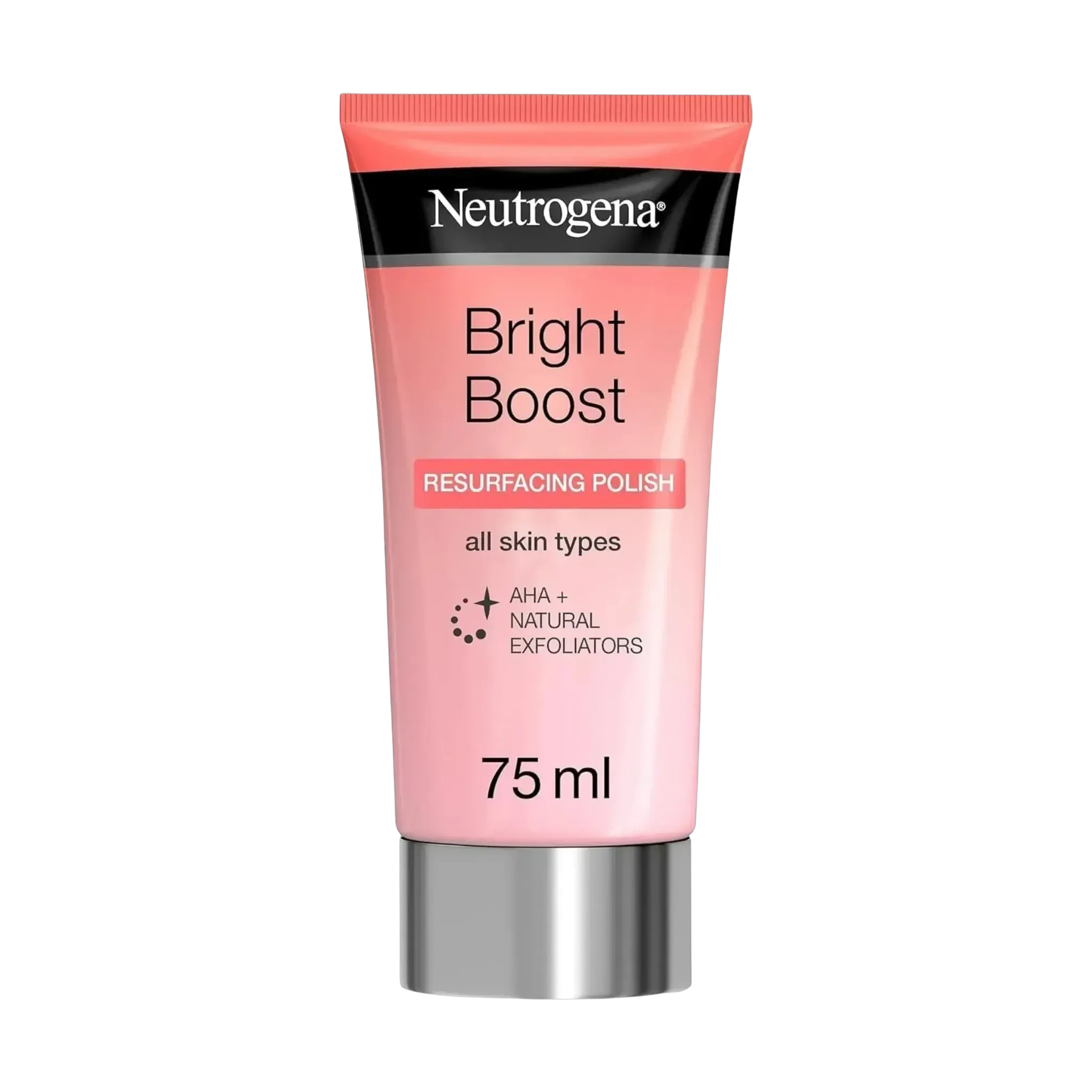 Neutrogena Bright Boost Resurfacing Polish exfoliates with AHA for smoother skin