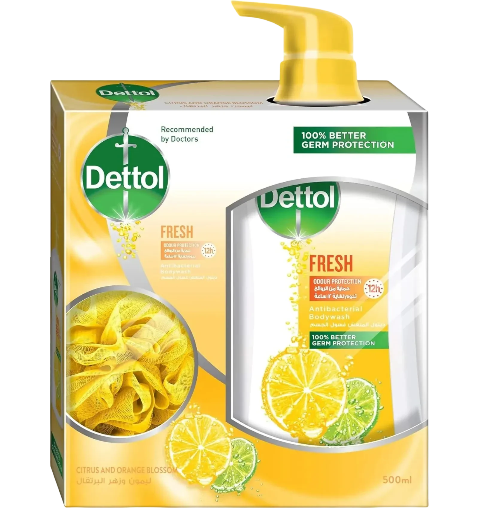 Dettol Fresh antibacterial body wash with citrus and orange blossom scent 500ml