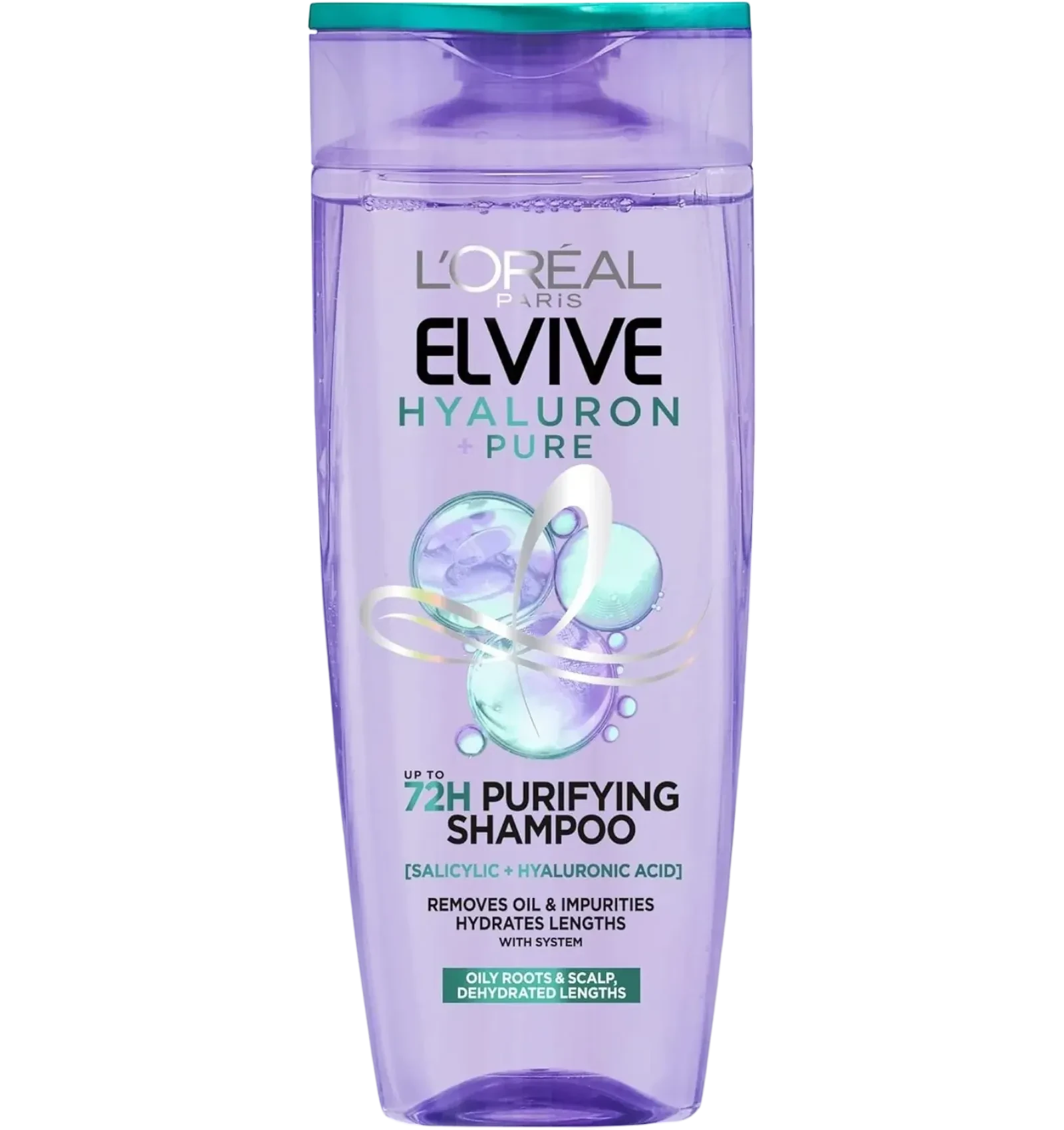 L'Oréal Elvive Hyaluron Pure Shampoo purifies oily roots and scalp 400ml