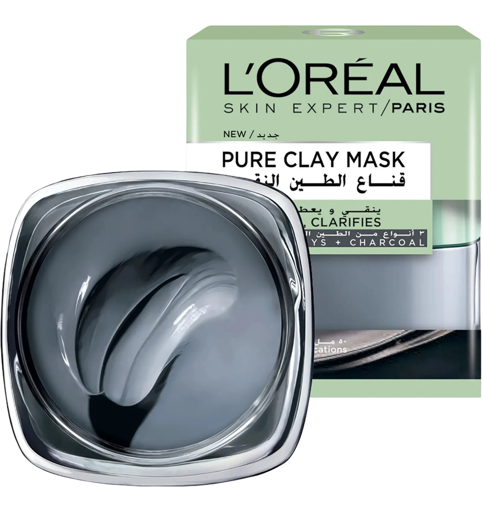 L'Oreal Paris Pure Clay Charcoal mask detoxifies and clarifies skin 50ml