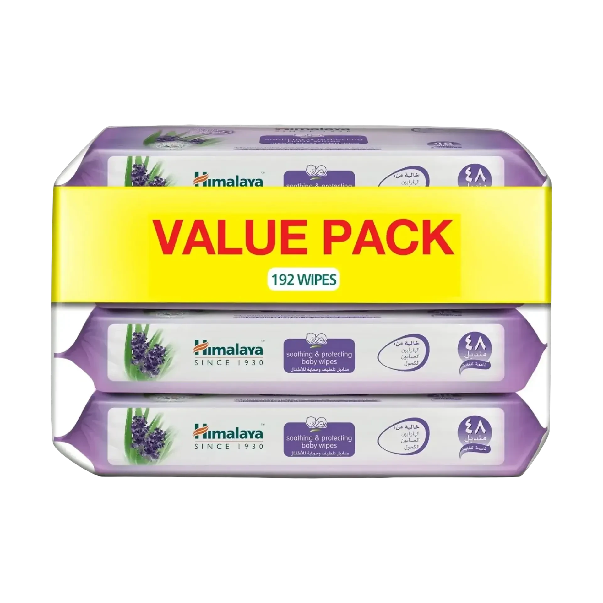 Himalaya Soothing Baby Wipes with lavender extract pack of 48 pieces