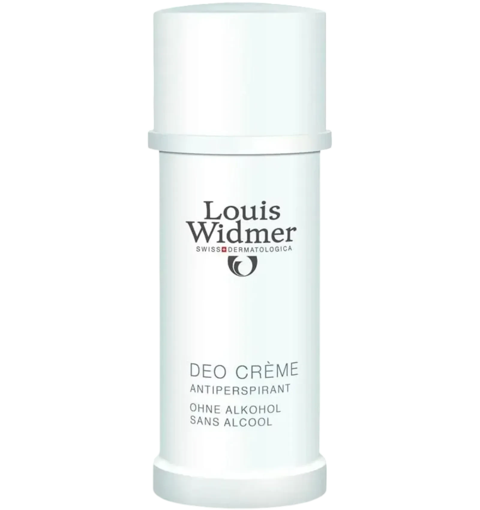Louis Widmer Deodorant Cream Scented in a sleek white pump bottle 40 ml