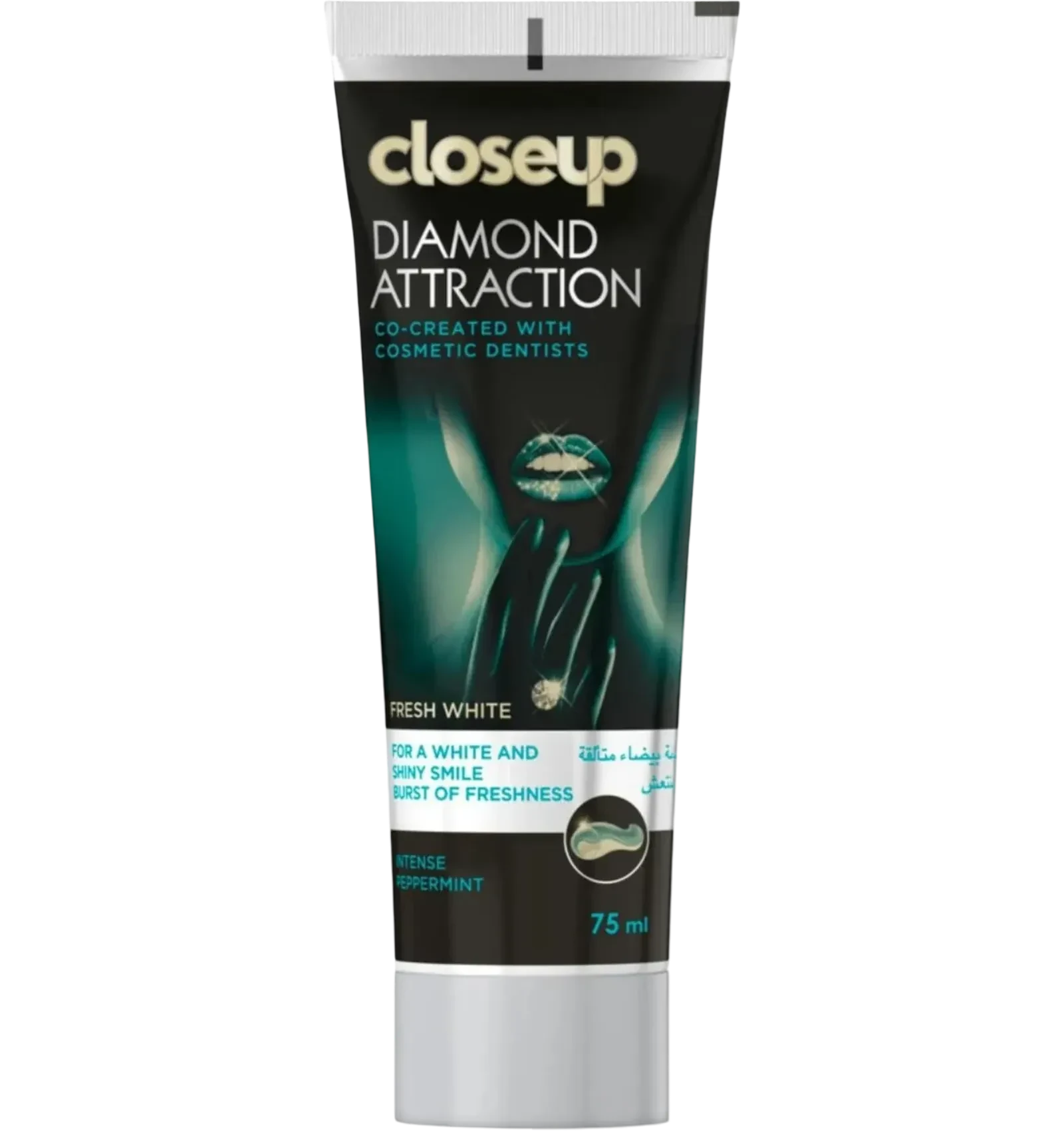 Close Up Diamond Attraction toothpaste 75ml whitens teeth with fresh mint