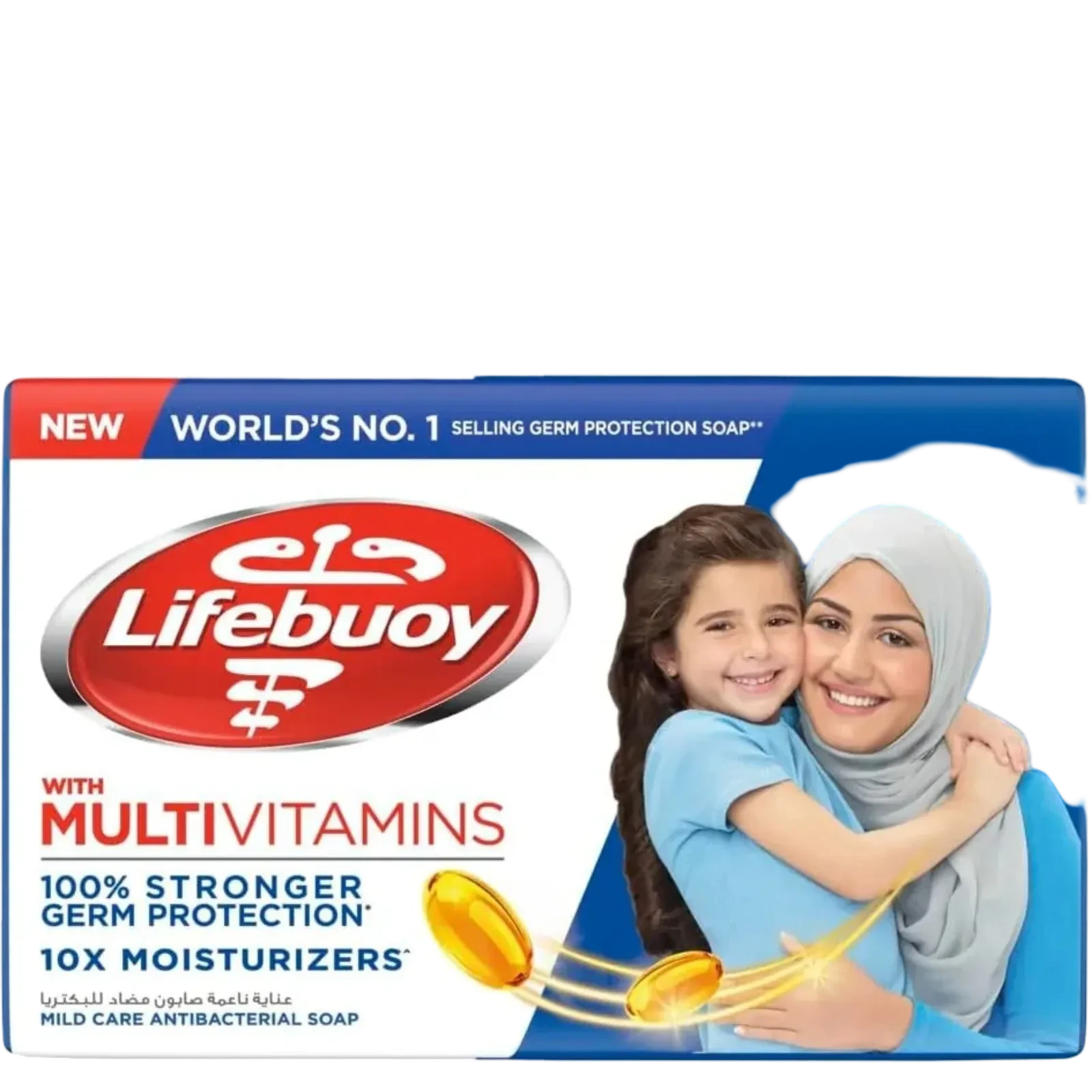 صابون لايف بوي للعناية الناعمة الازرق بالفيتامينات المتعددة 160 جم