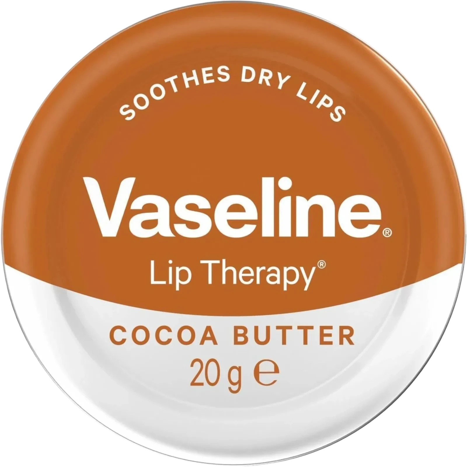 Vaseline Lip Therapy Cocoa Butter tin balm for soothing dry lips 20g