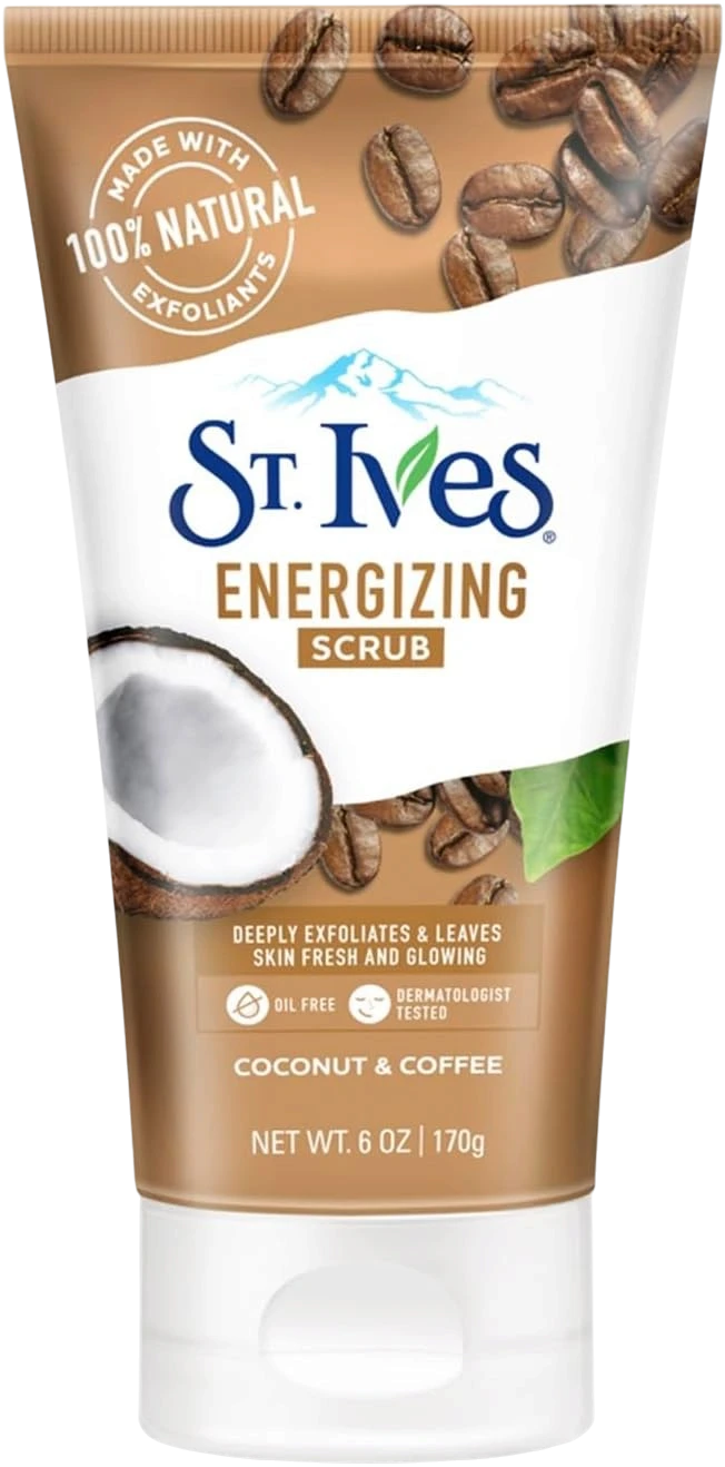 St Ives Energizing Coconut Coffee Face Scrub deeply exfoliates dull skin 170g