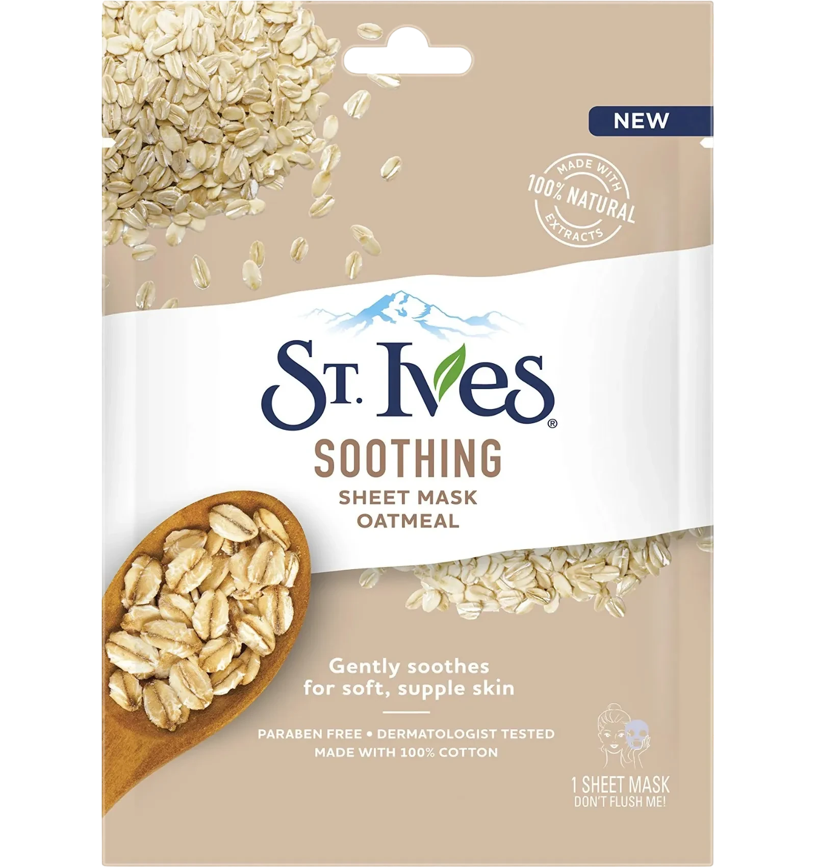 St Ives Soothing Oatmeal Sheet Mask for smoother skin 170g