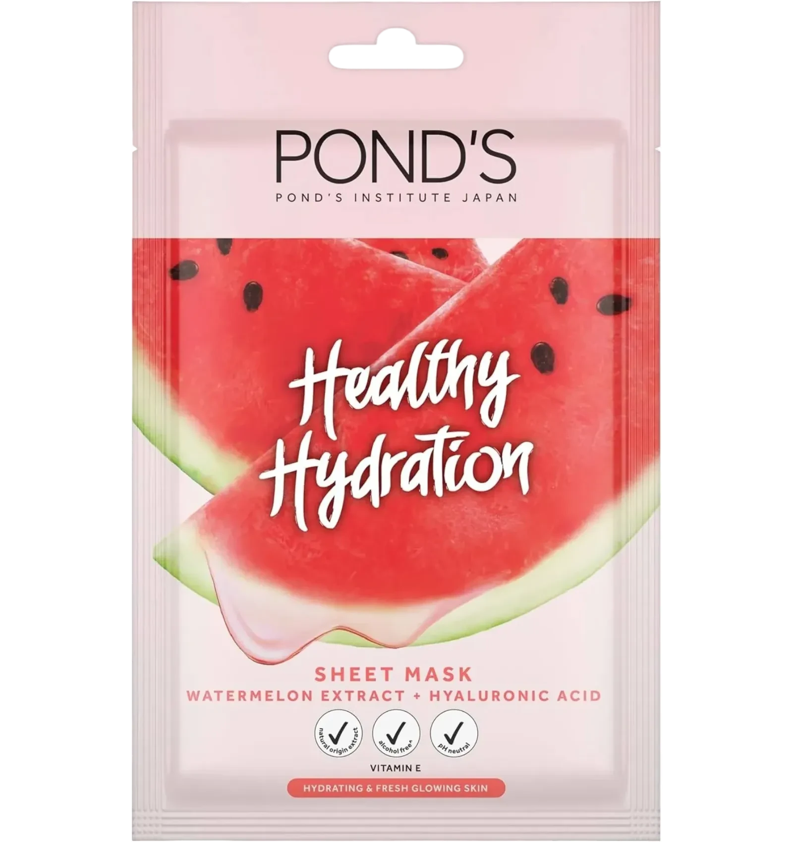 Pond's Healthy Hydration Watermelon Sheet Mask 25ml for fresh glowing skin
