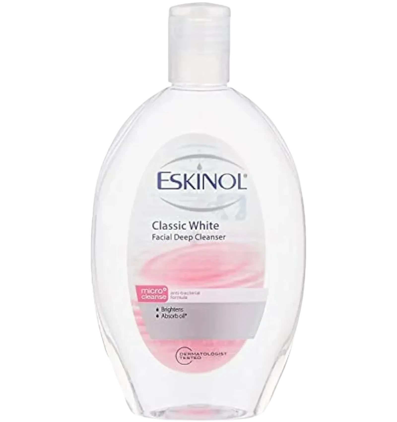Eskinol Classic White Deep Facial Cleanser 225ml purifies pores for radiance