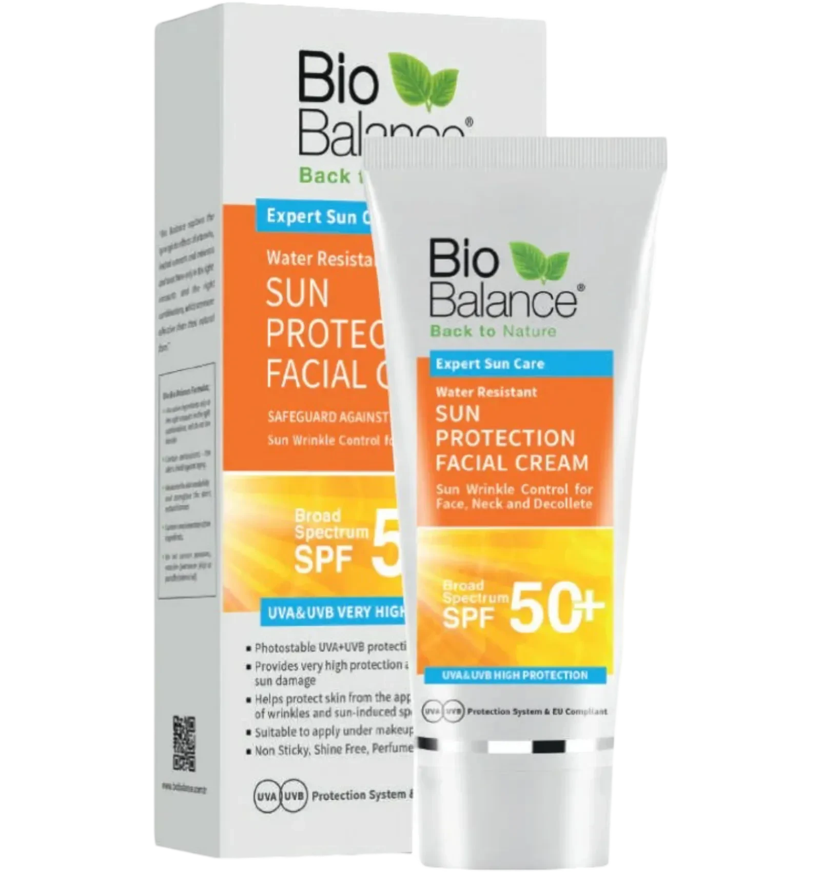 Bio Balance SPF50+ Sun Protection Facial Cream 75ml for face neck and decollete