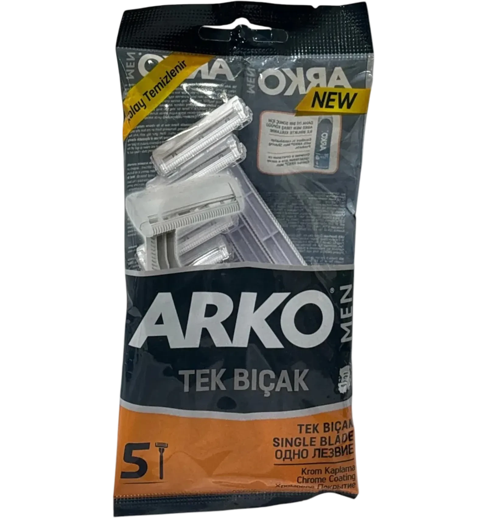 Arko Men single blade shaving blades five pack sharp edge
