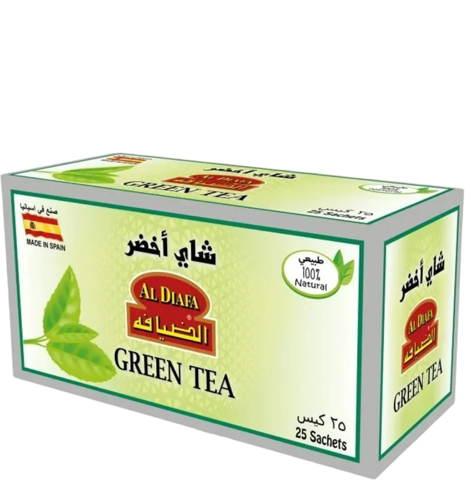 Al Diafa Green Tea offers a natural blend in 25 tea bags