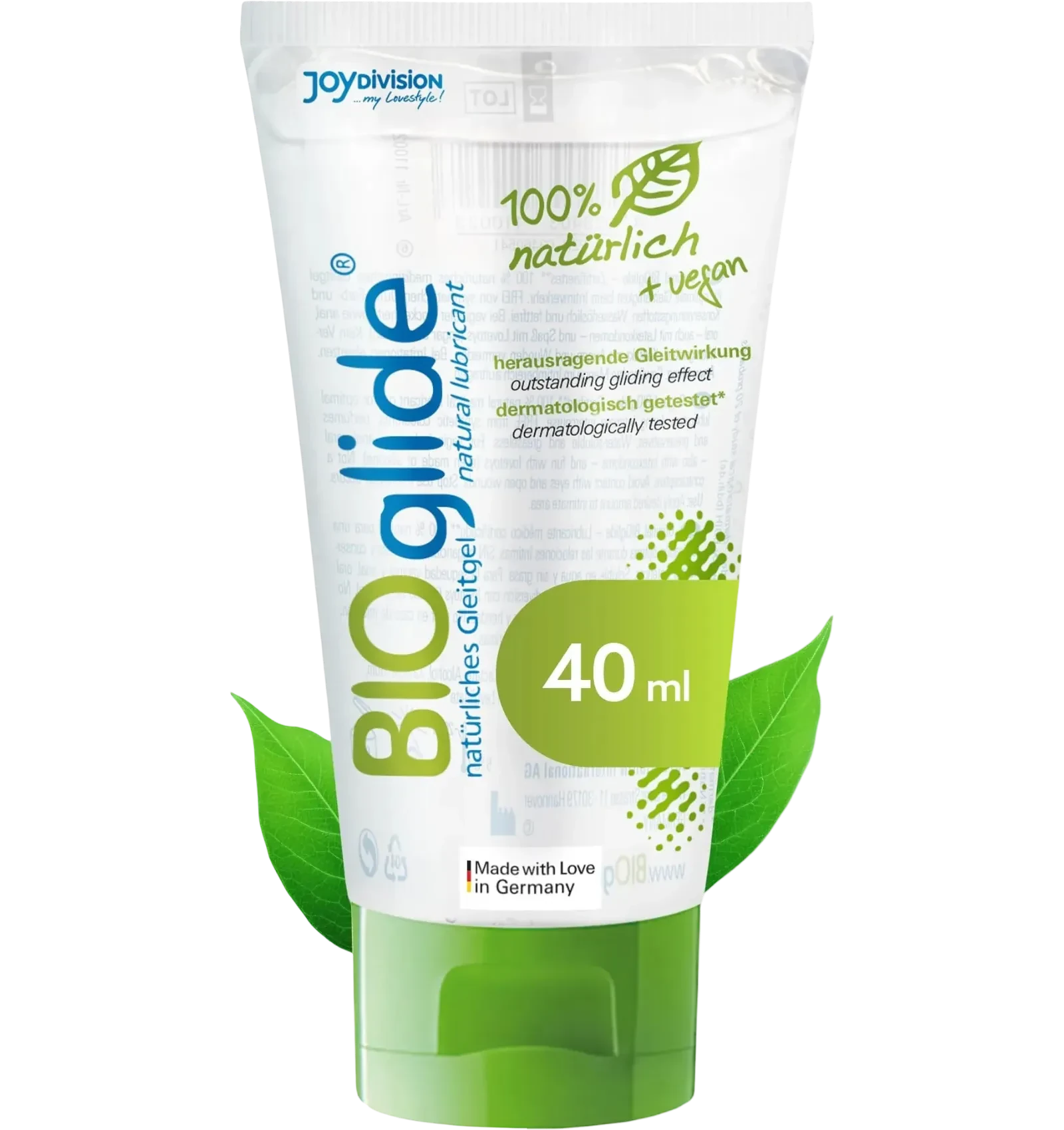 Bioglide Natural Vegan Lubricant gel offering a smooth silky glide 40ml