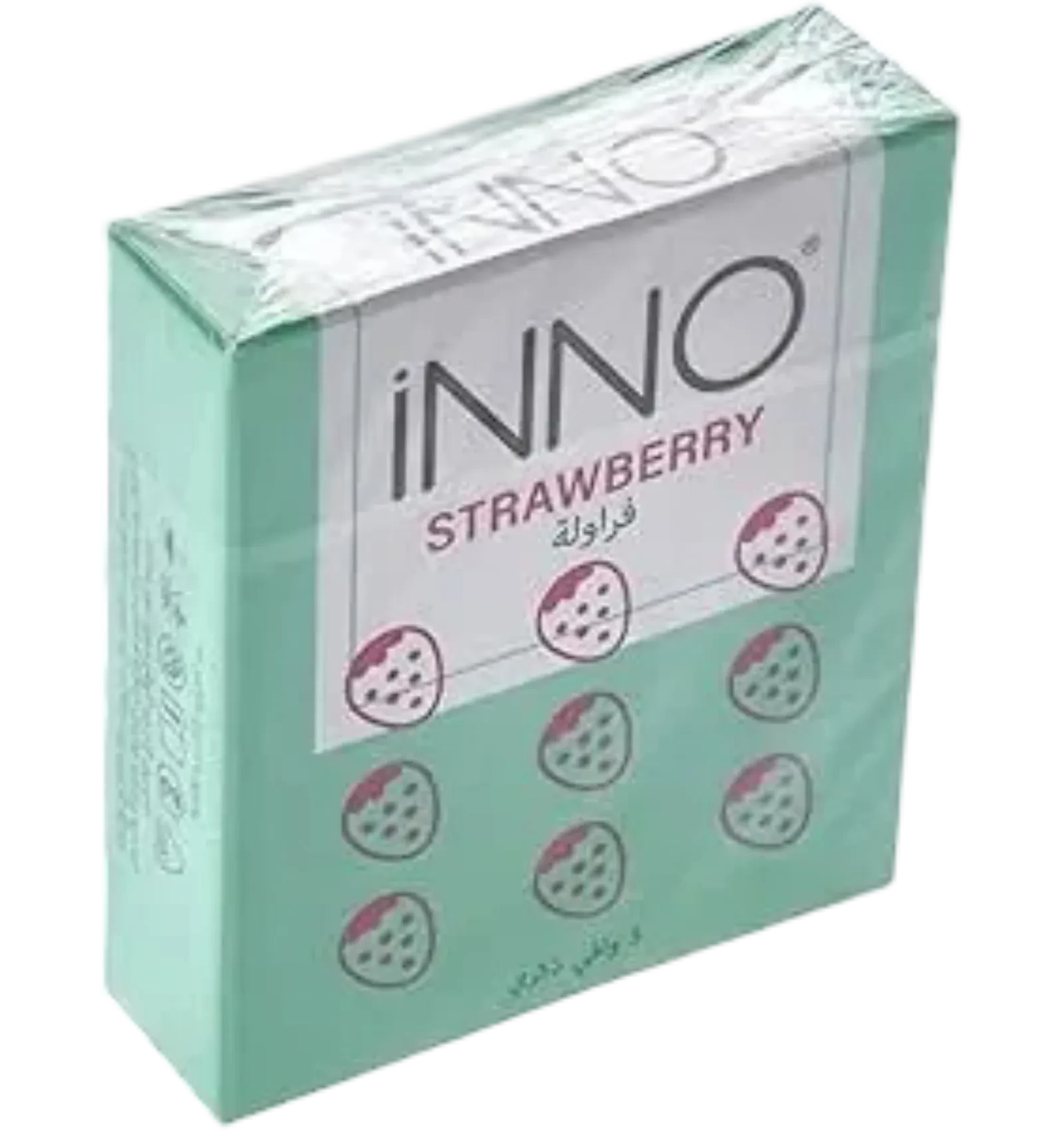 Inno Lubricated Condoms Strawberry Flavor pack of 3 pieces