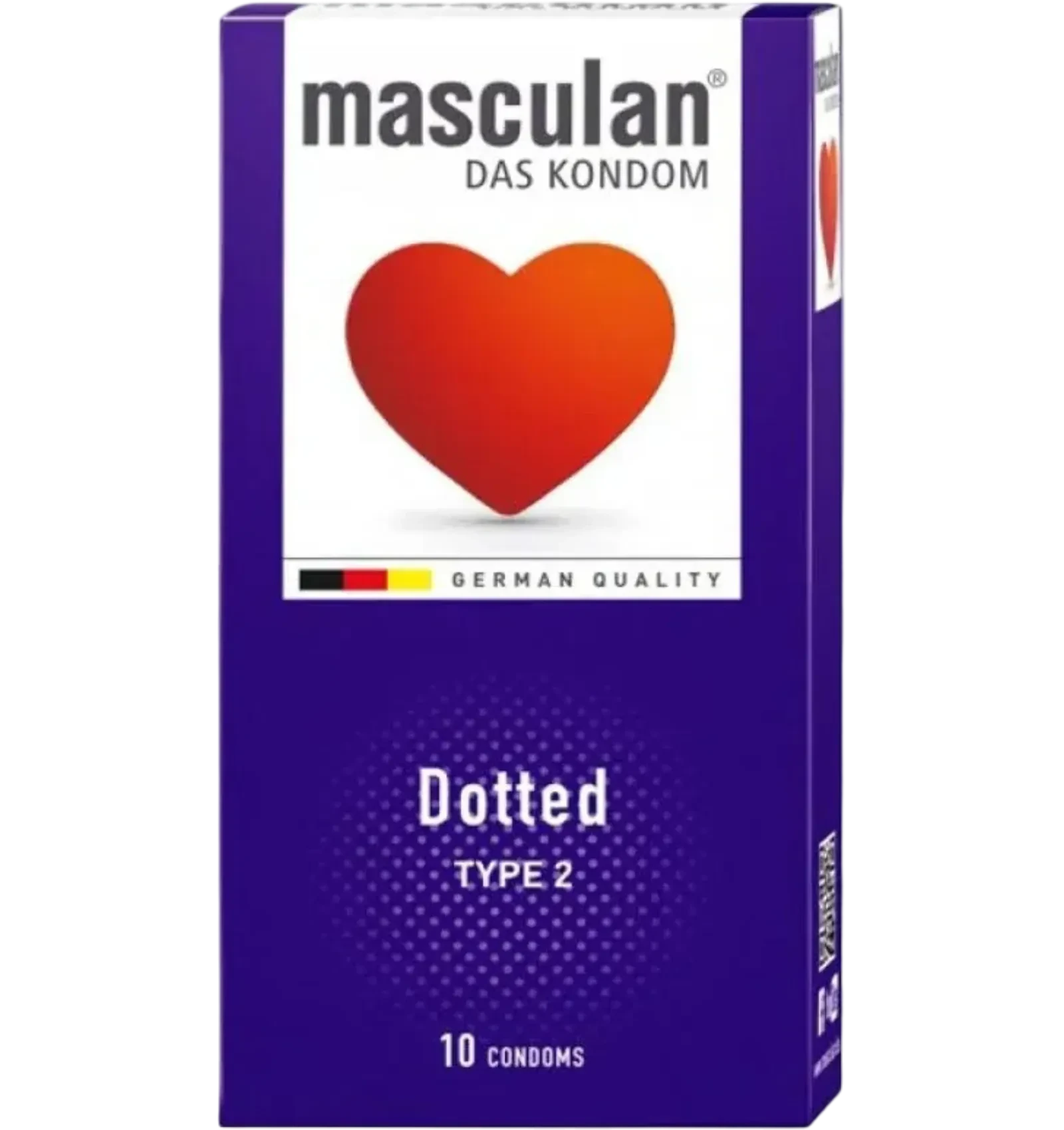 Masculan Dotted Type 2 condoms with German quality 10 pieces