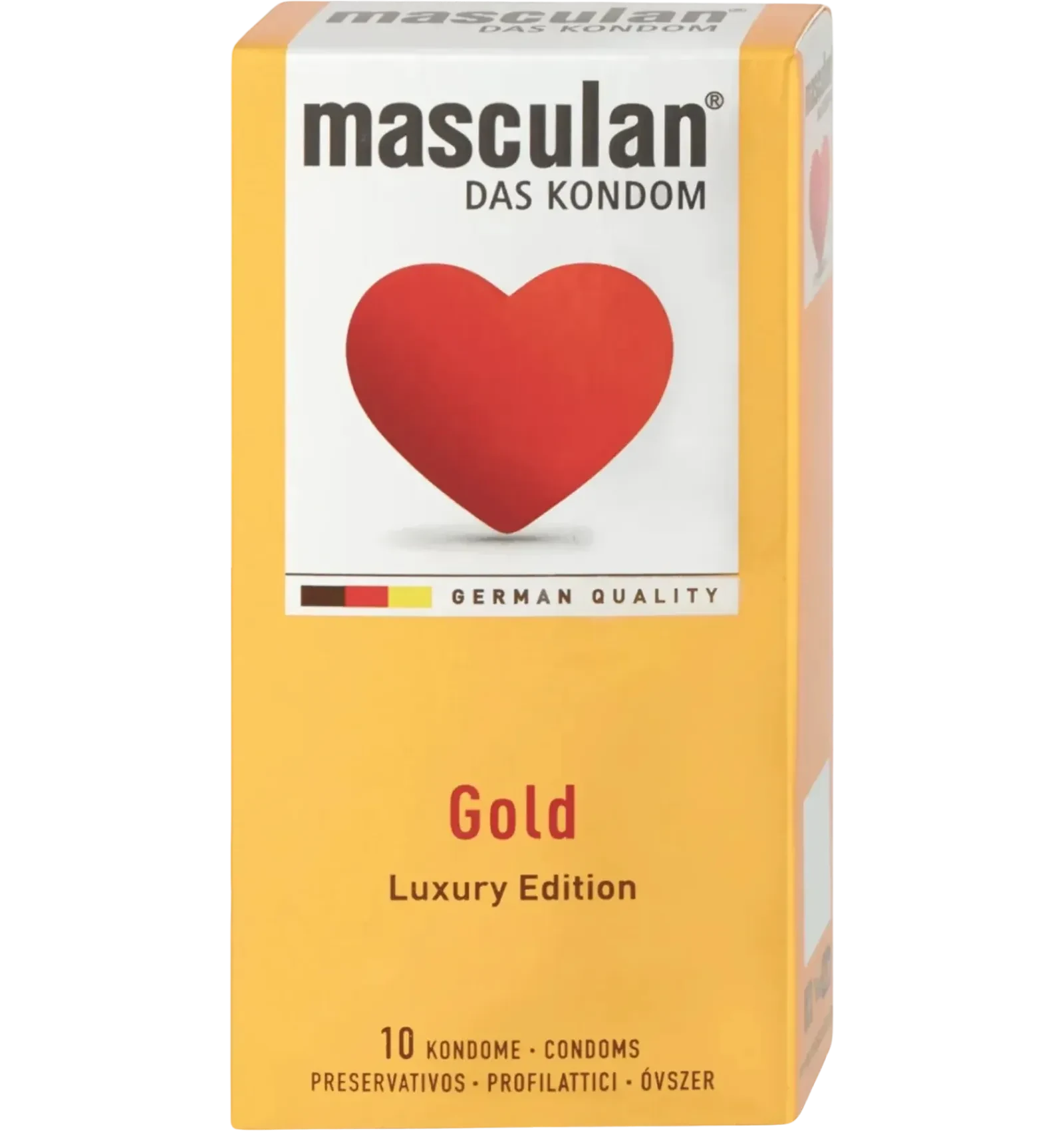 Masculan Gold Condoms offer German quality with a silky texture 10 pieces