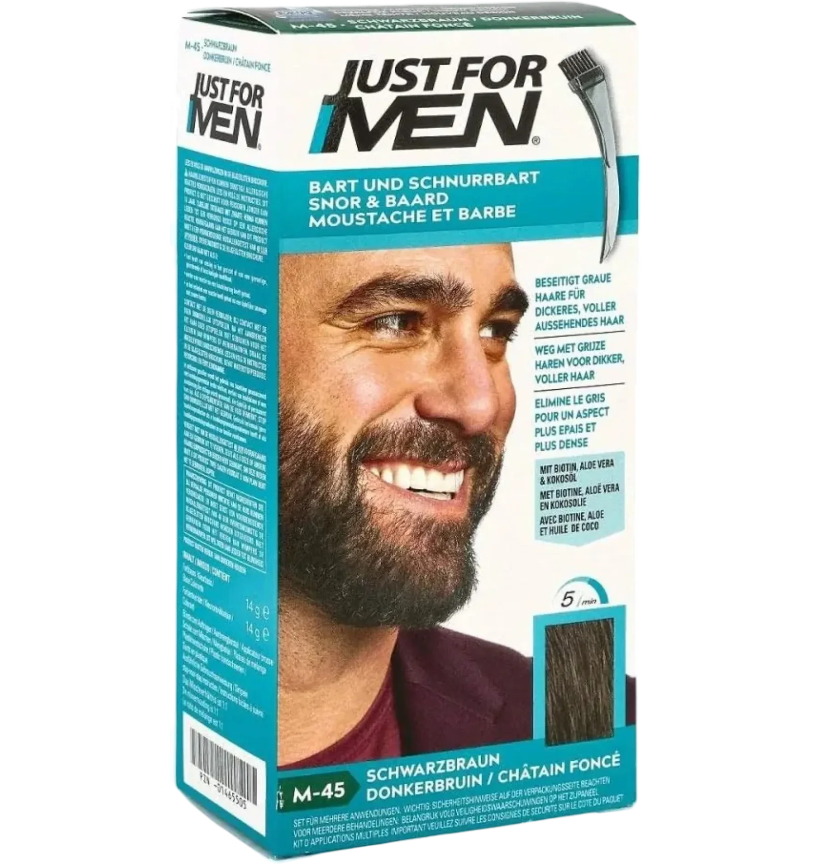 Just For Men M-45 medium dark brown mustache and beard dye 28g