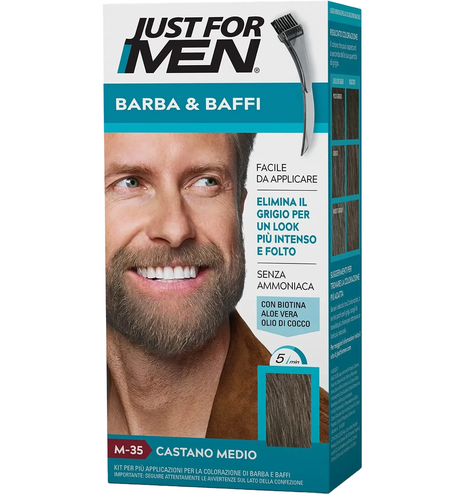 Just For Men Beard and Mustache Dye Medium Brown 28g kit