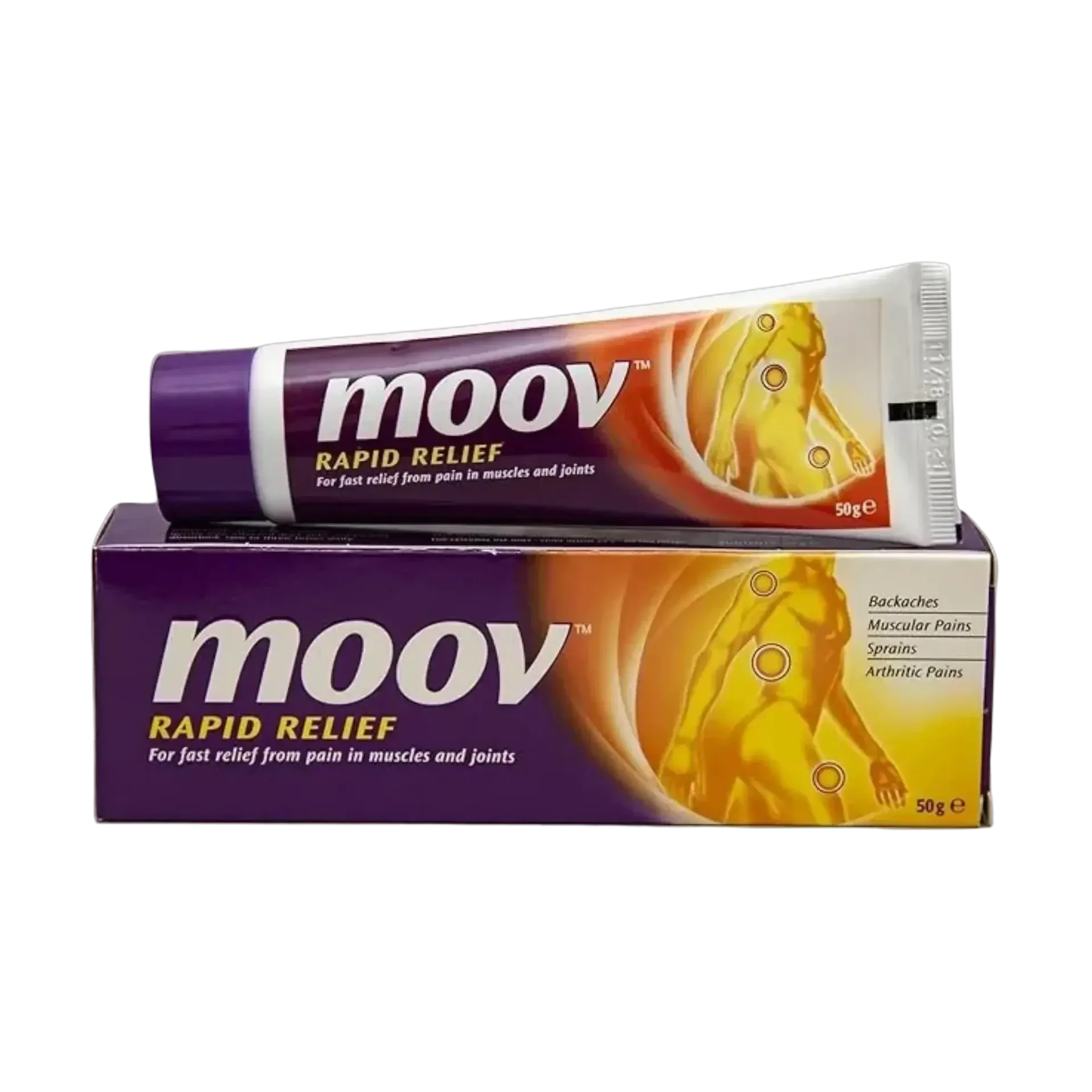 Moov Rapid Relief Cream eases muscle and joint pain fast 50g