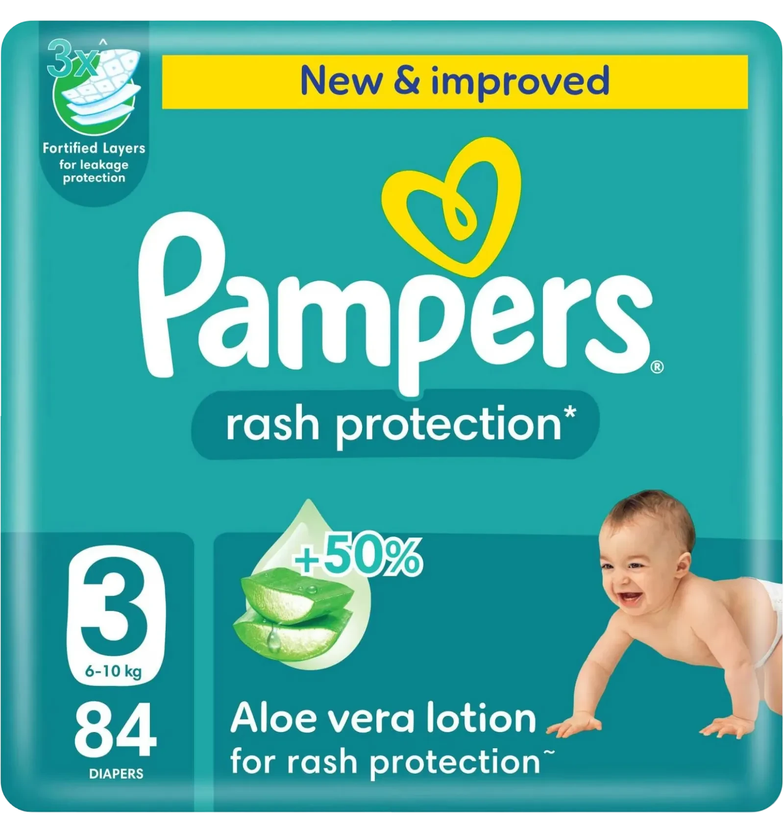 Pampers Baby Dry Diapers Size 3 provide reliable leak protection 84 pieces