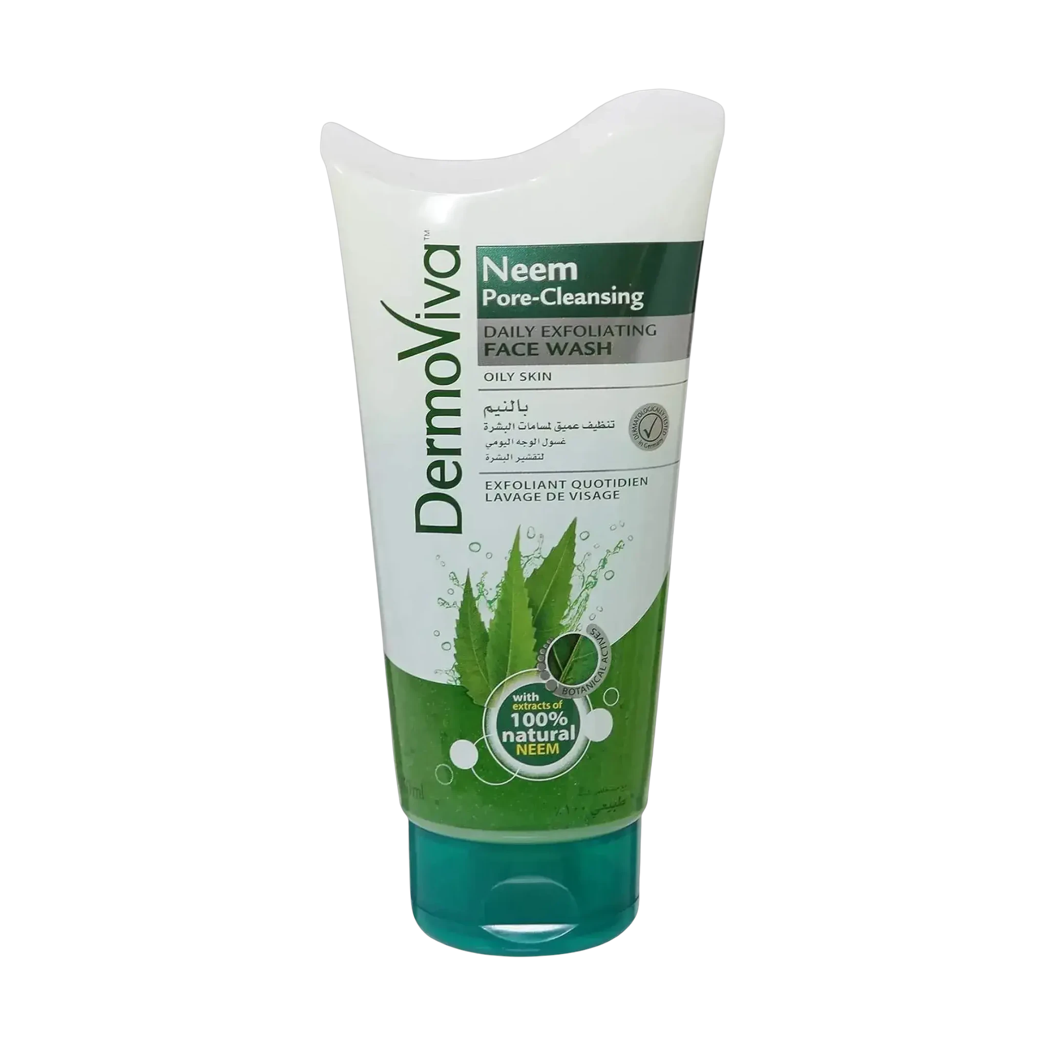 DermoViva Neem Pore-Cleansing Daily Exfoliating Face Wash 150ml for oily skin