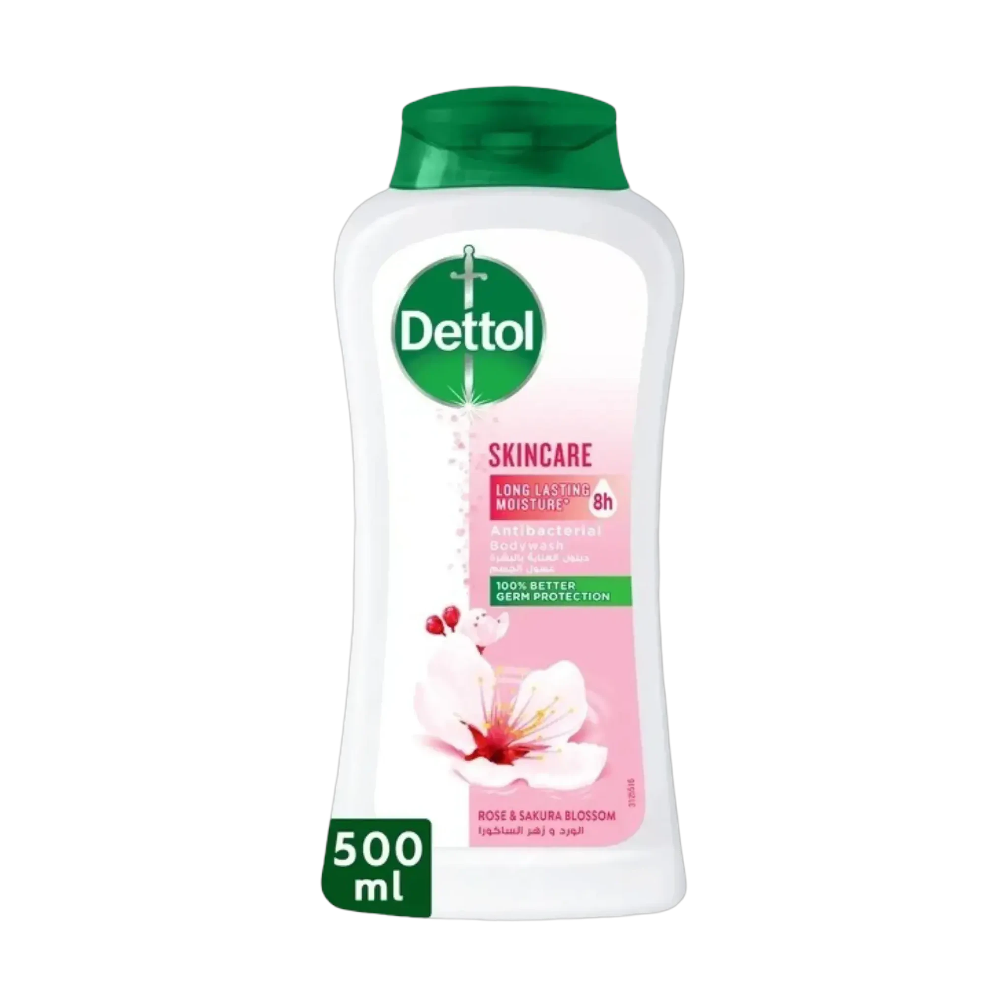 Dettol Skincare shower gel with rose and sakura blossom scent size 500ml