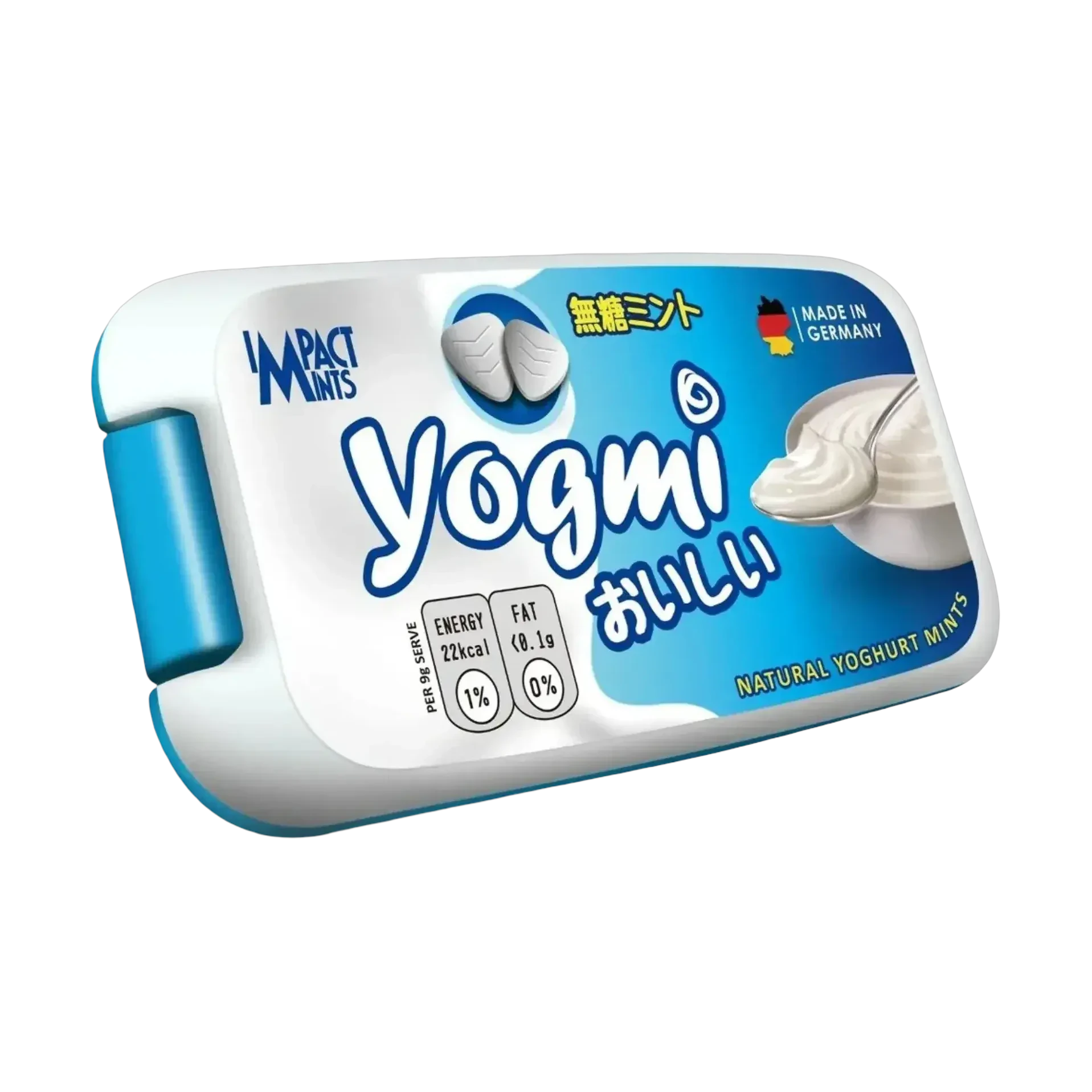 Impact Yogmi Plain Yoghurt Flavour sugar-free mints made in Germany 9g