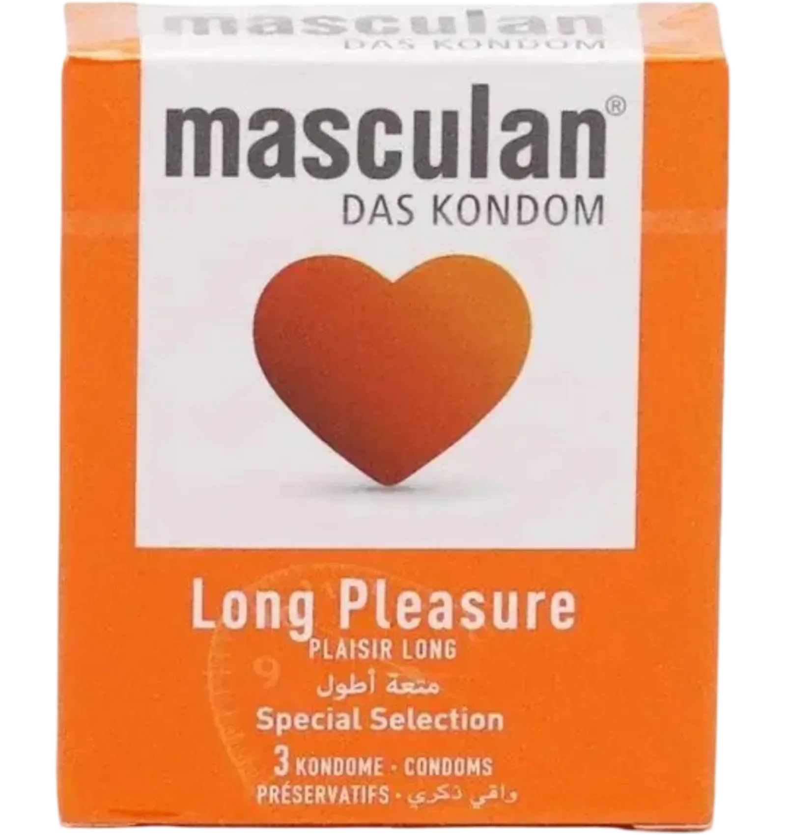 Masculan Long Pleasure condoms for extended satisfaction