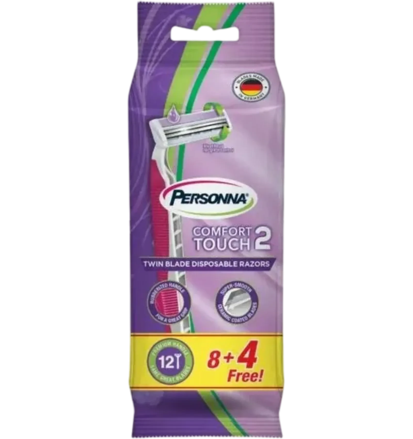 Personna Lady Comfort Touch2 Twin Blade Razors 12 Count Pack