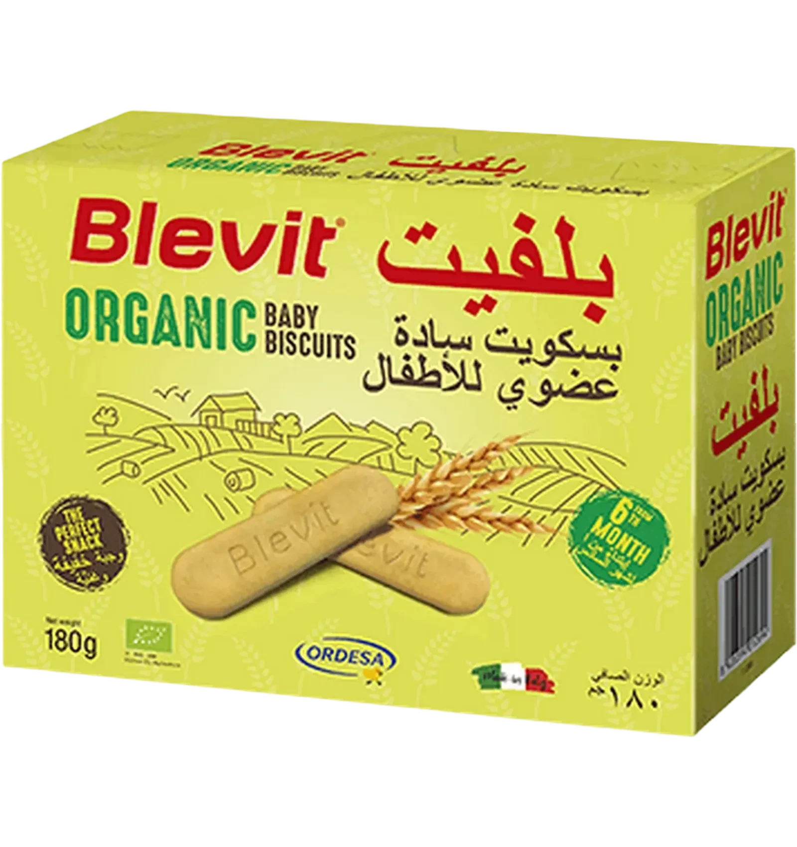 Blevit Organic Baby Biscuits suitable from six months 180 grams pack