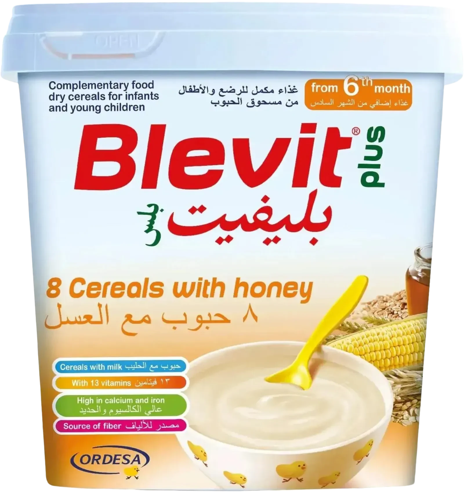 Blevit Baby Cereal with Honey eight grains and vitamins 300g