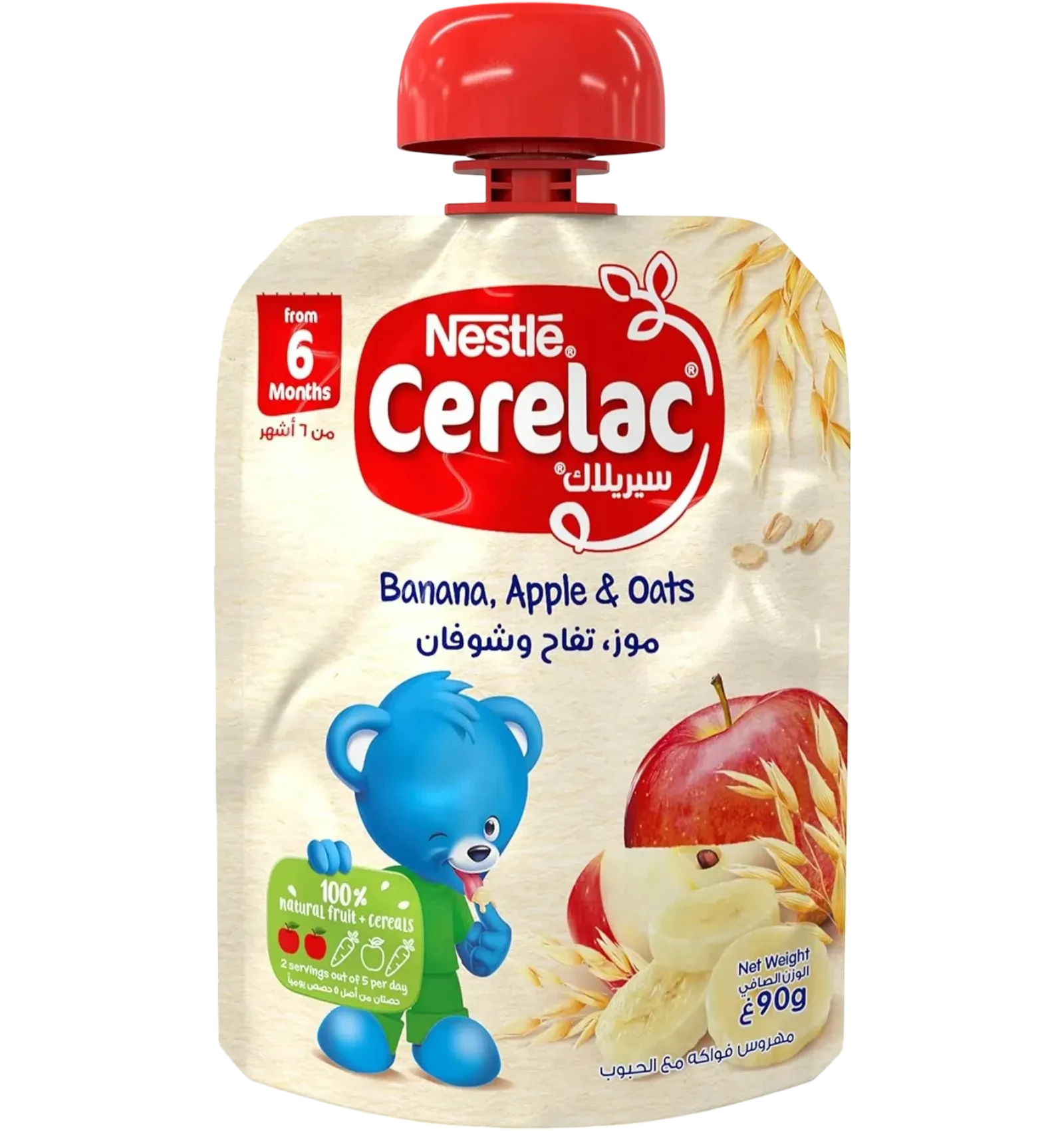 Cerelac puree apple banana oats 90g pouch