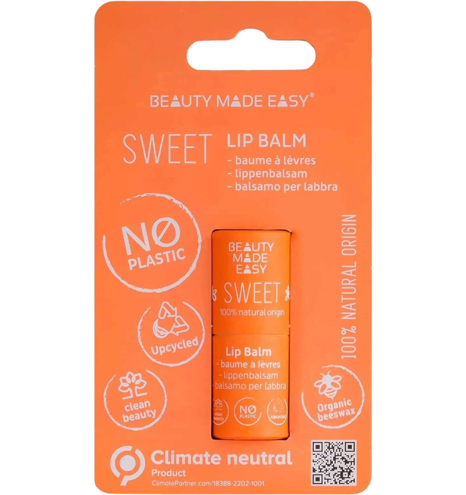 Beauty Made Easy Sweet lip balm 5.5g paper tube