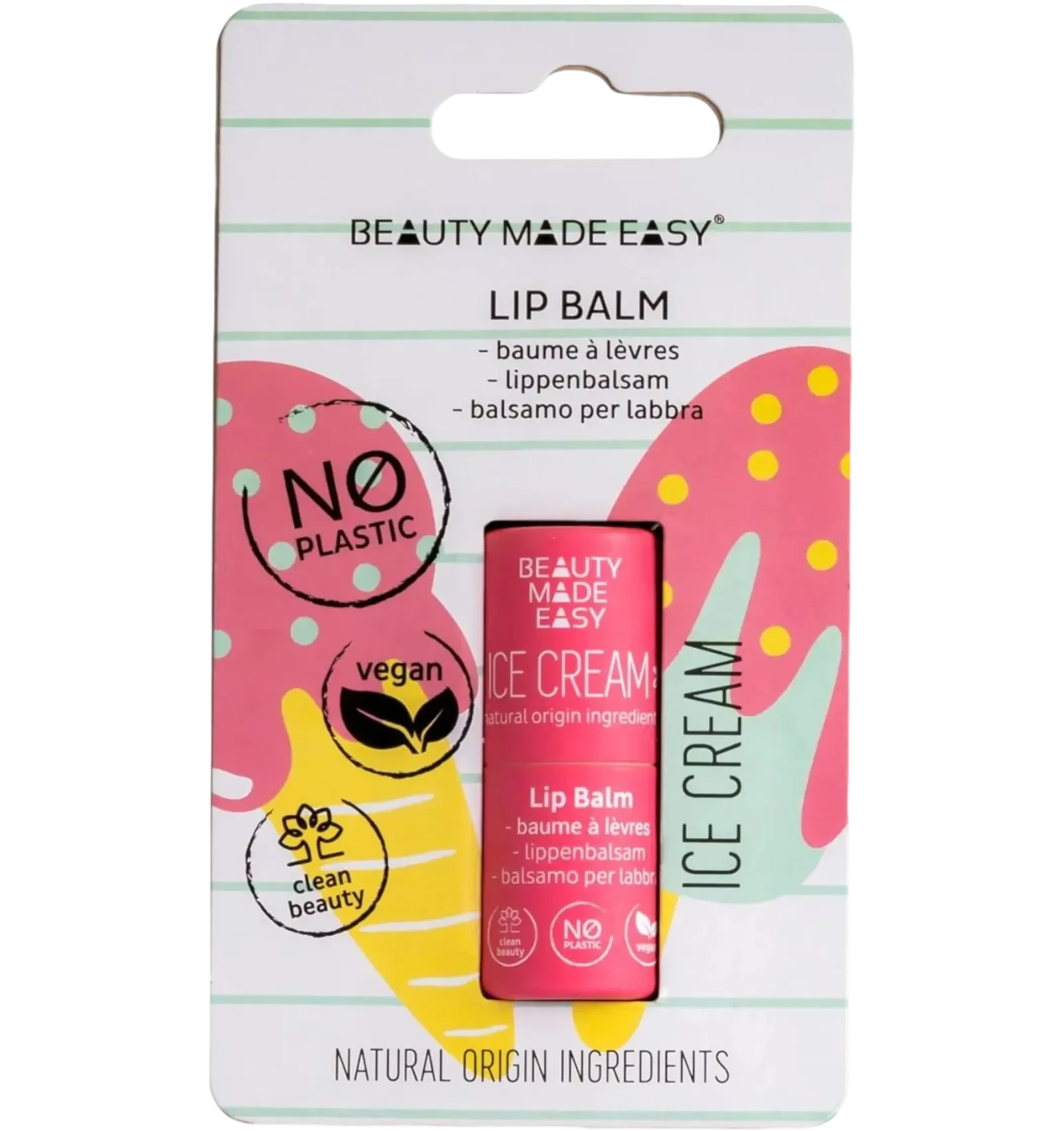 Beauty Made Easy Ice Cream lip balm 5.5g creamy