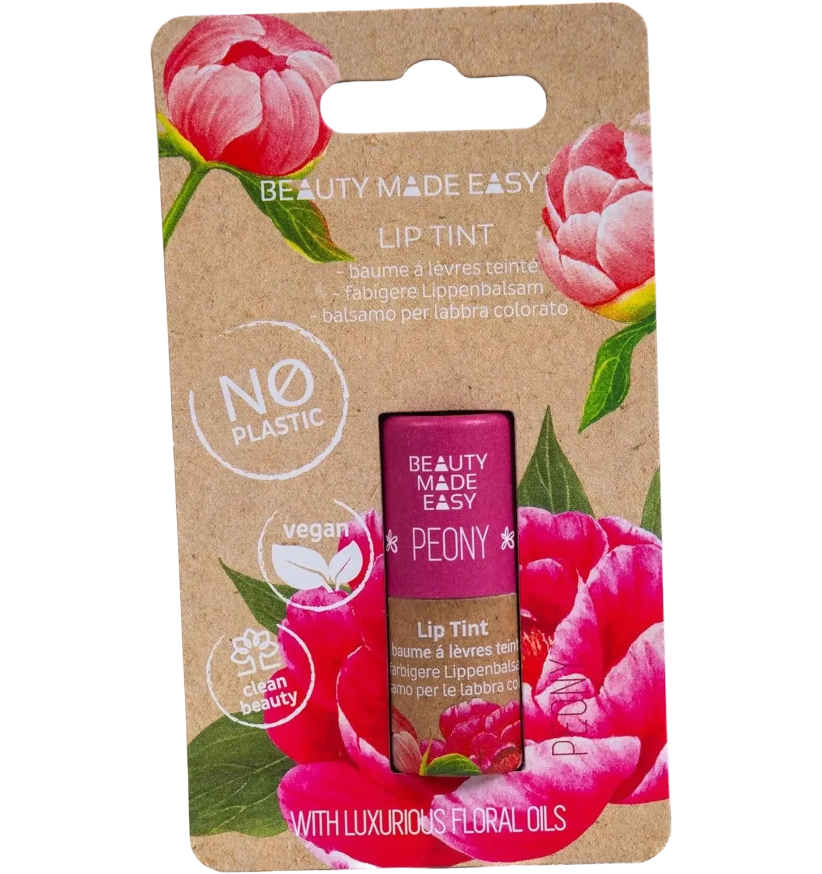 Beauty Made Easy tinted peony lip balm 5.5g