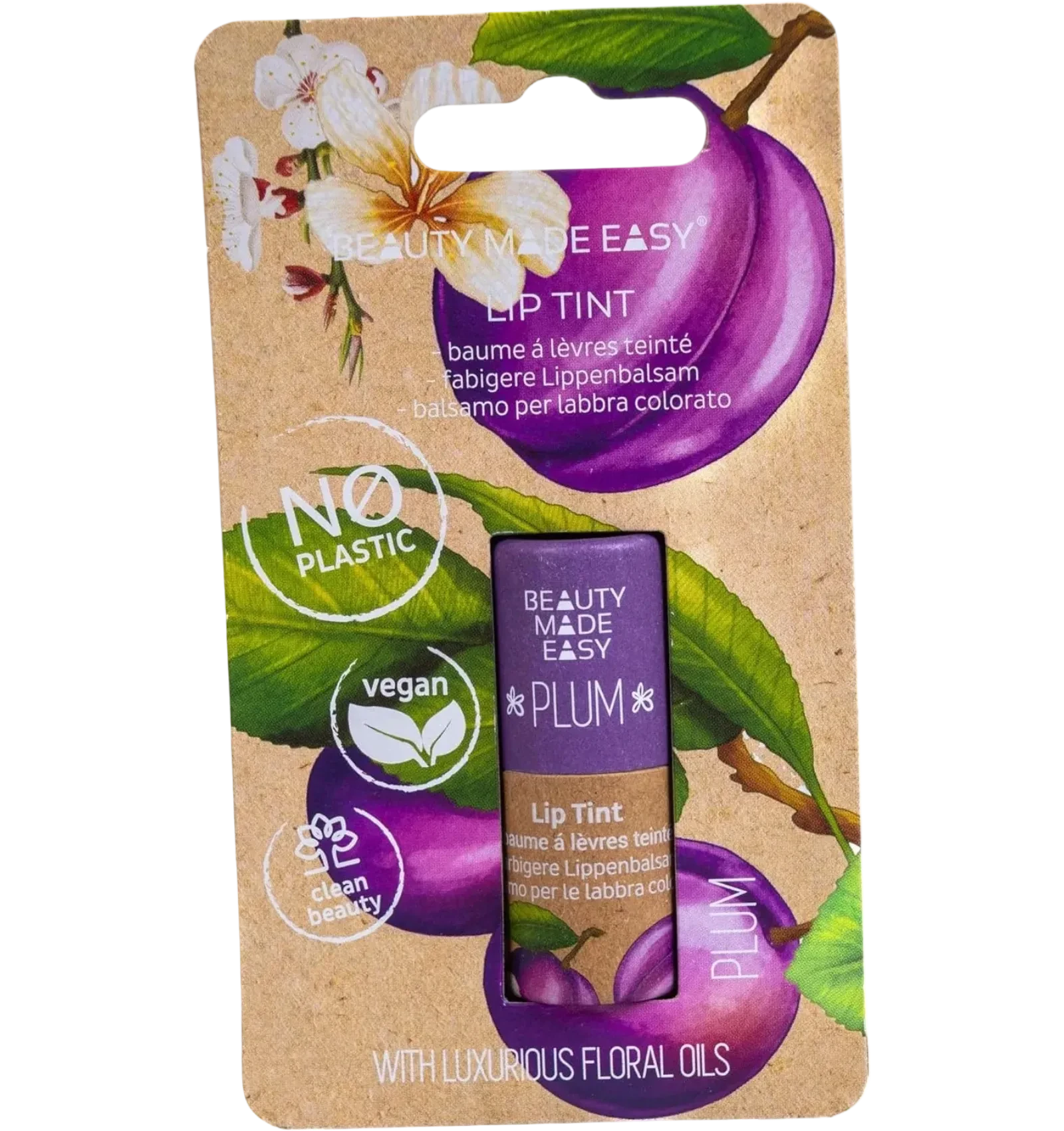 Beauty Made Easy tinted plum lip balm 5.5g