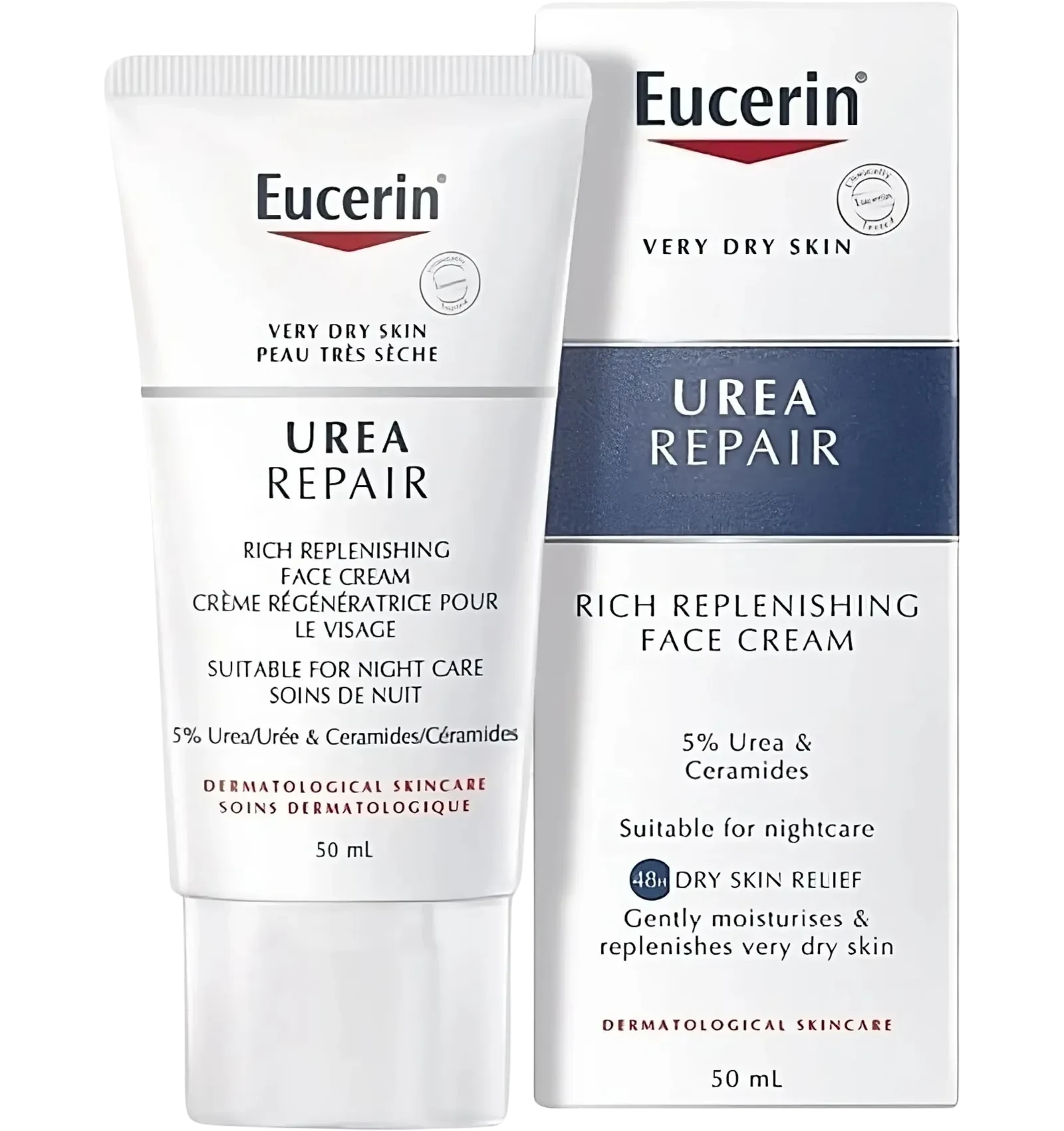 Eucerin Urea Repair face cream 5% 50ml enriched ceramides