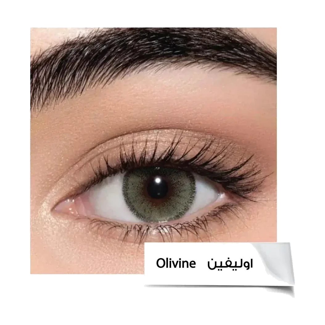 Lensme Olivine Colored Contact Lenses soft olive green 2 pieces