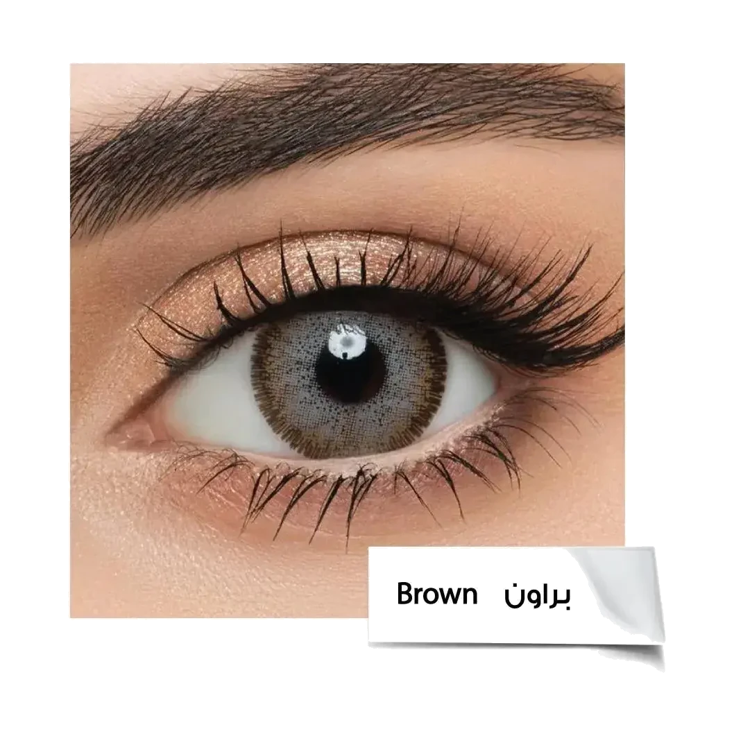 Lensme Brown Colored Contact Lenses natural everyday shade 2 pieces