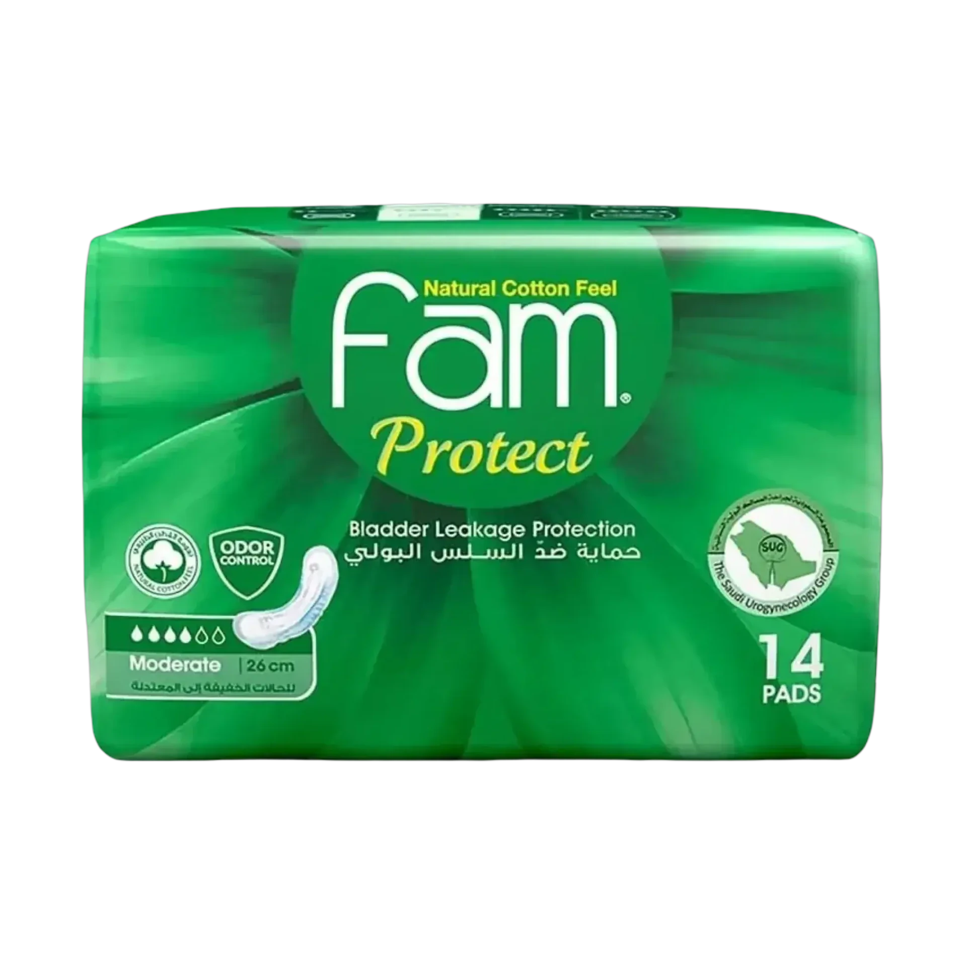 Fam bladder leakage moderate protection 14 pads