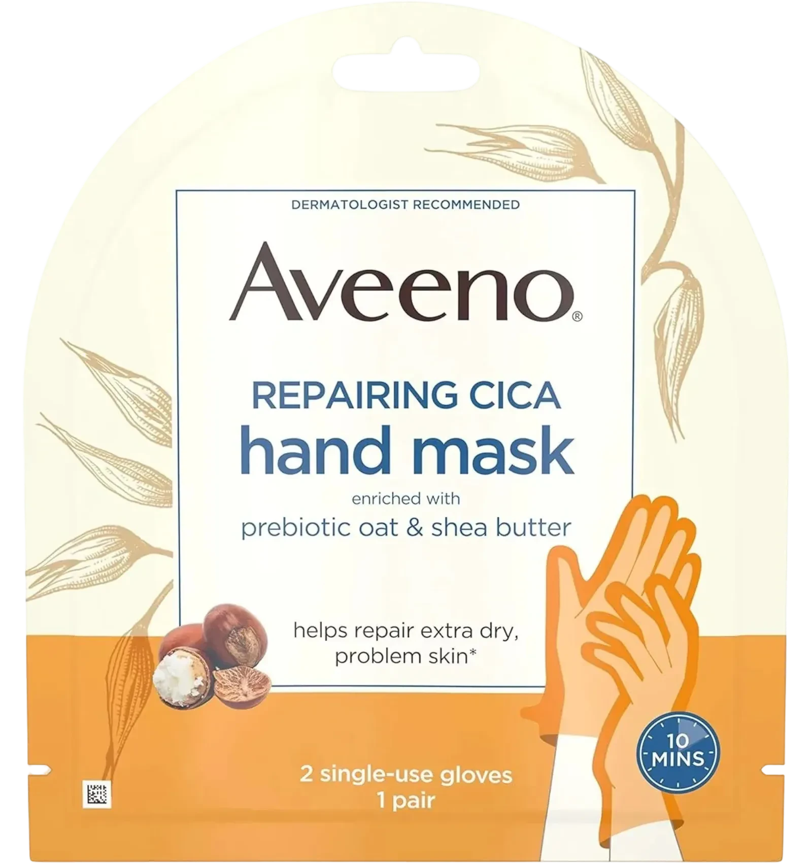 Aveeno repairing hand mask oat shea butter