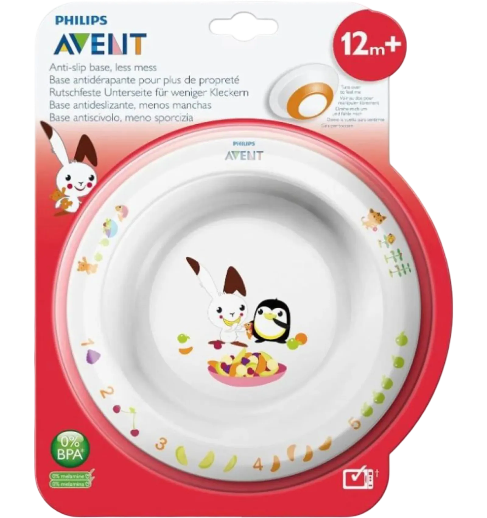 Avent toddler plate with anti-slip base for 12 months