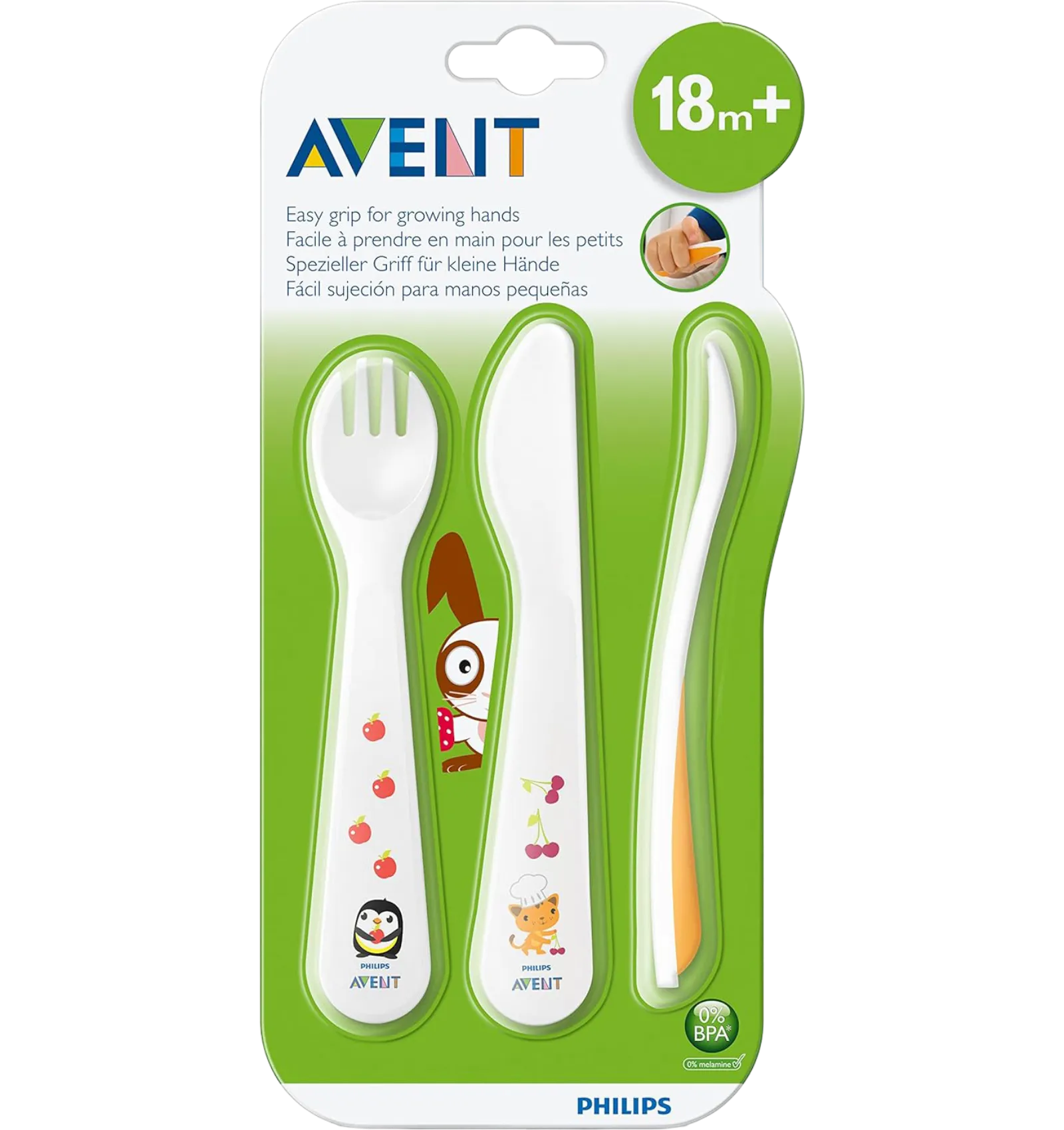 Philips Avent toddler spoon fork and knife set for 18 months and up