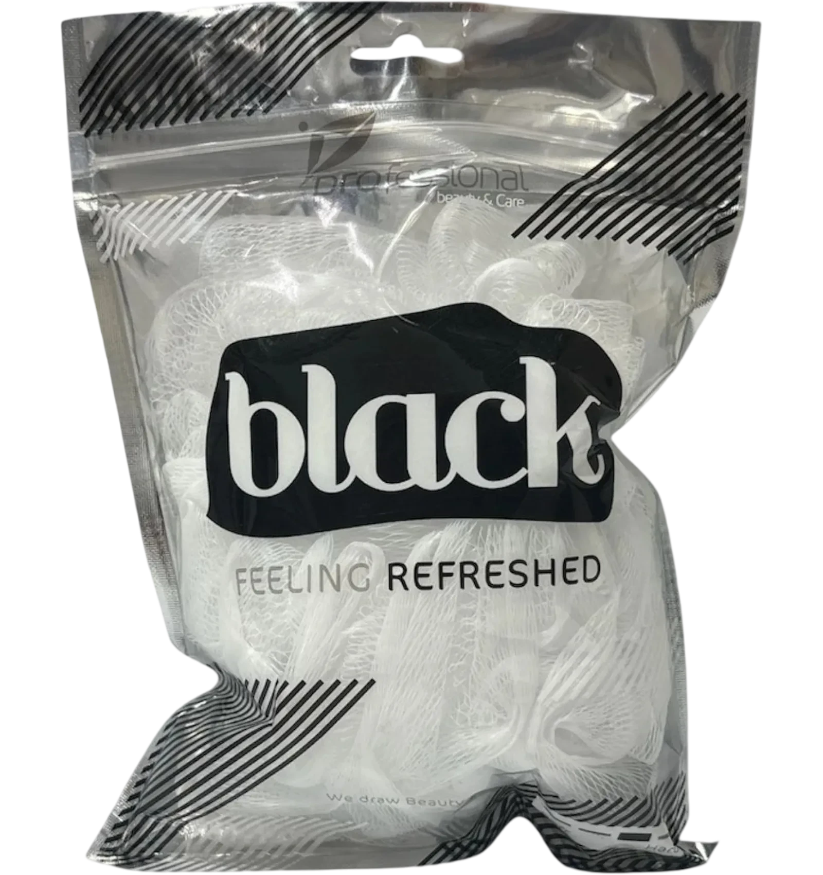 Professional black spherical bath loofah fifty grams soft