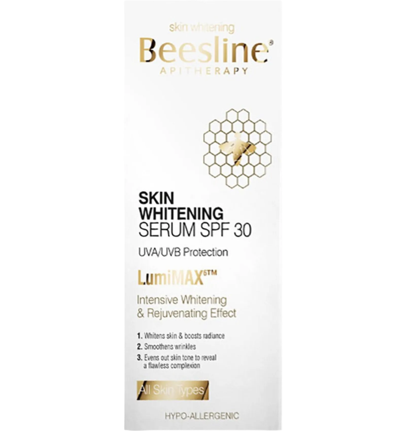 Beesline skin whitening serum SPF 30 protection 30ml