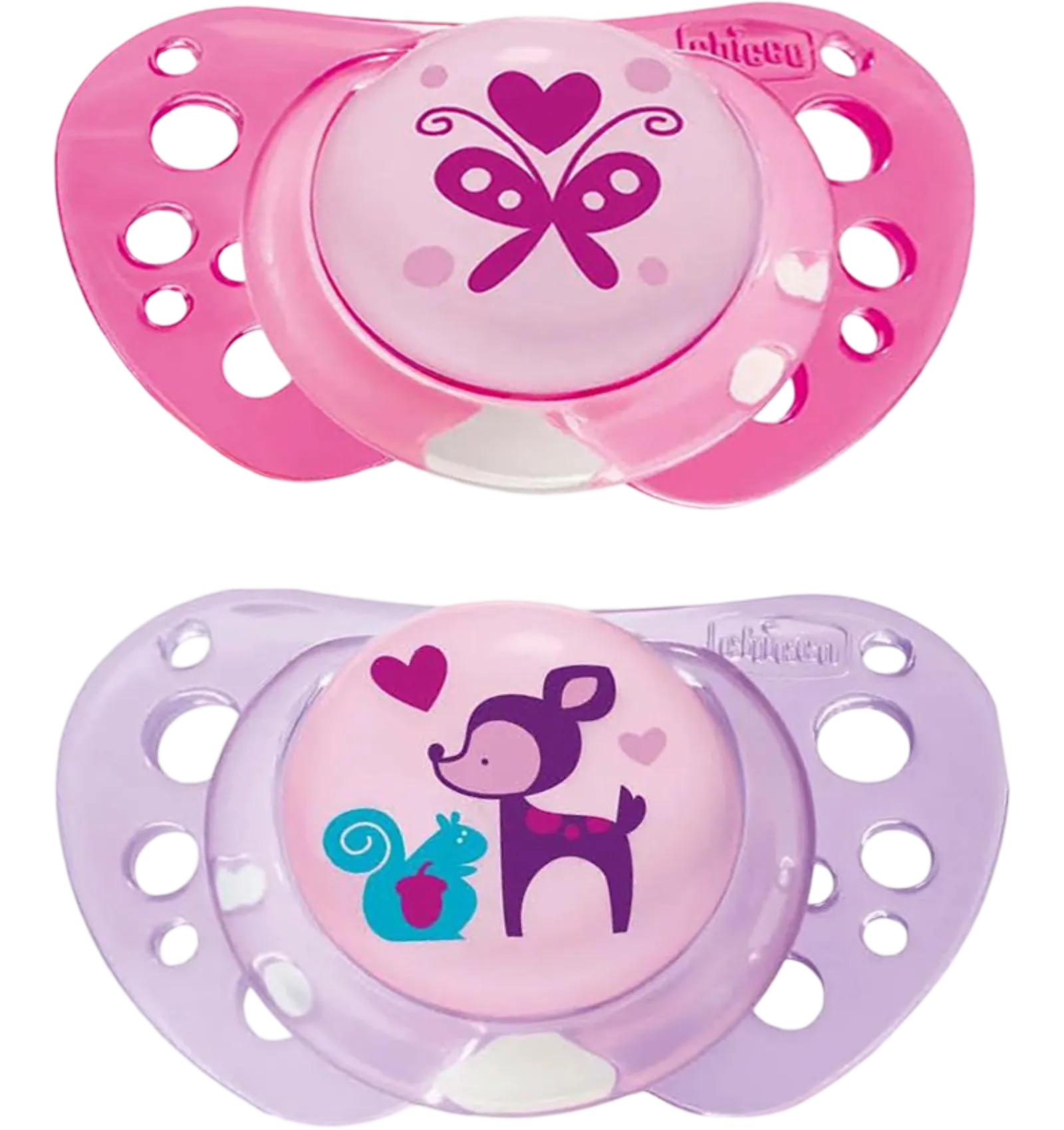 Chicco Physio Air latex pacifier set pink 6-16